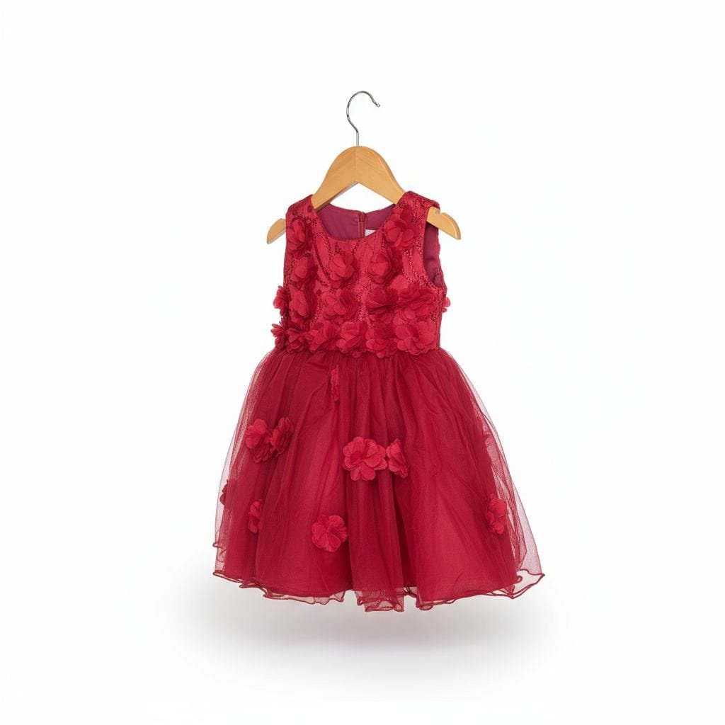 Blossom Ruby Tulle Dress (size 100) 2-3 years