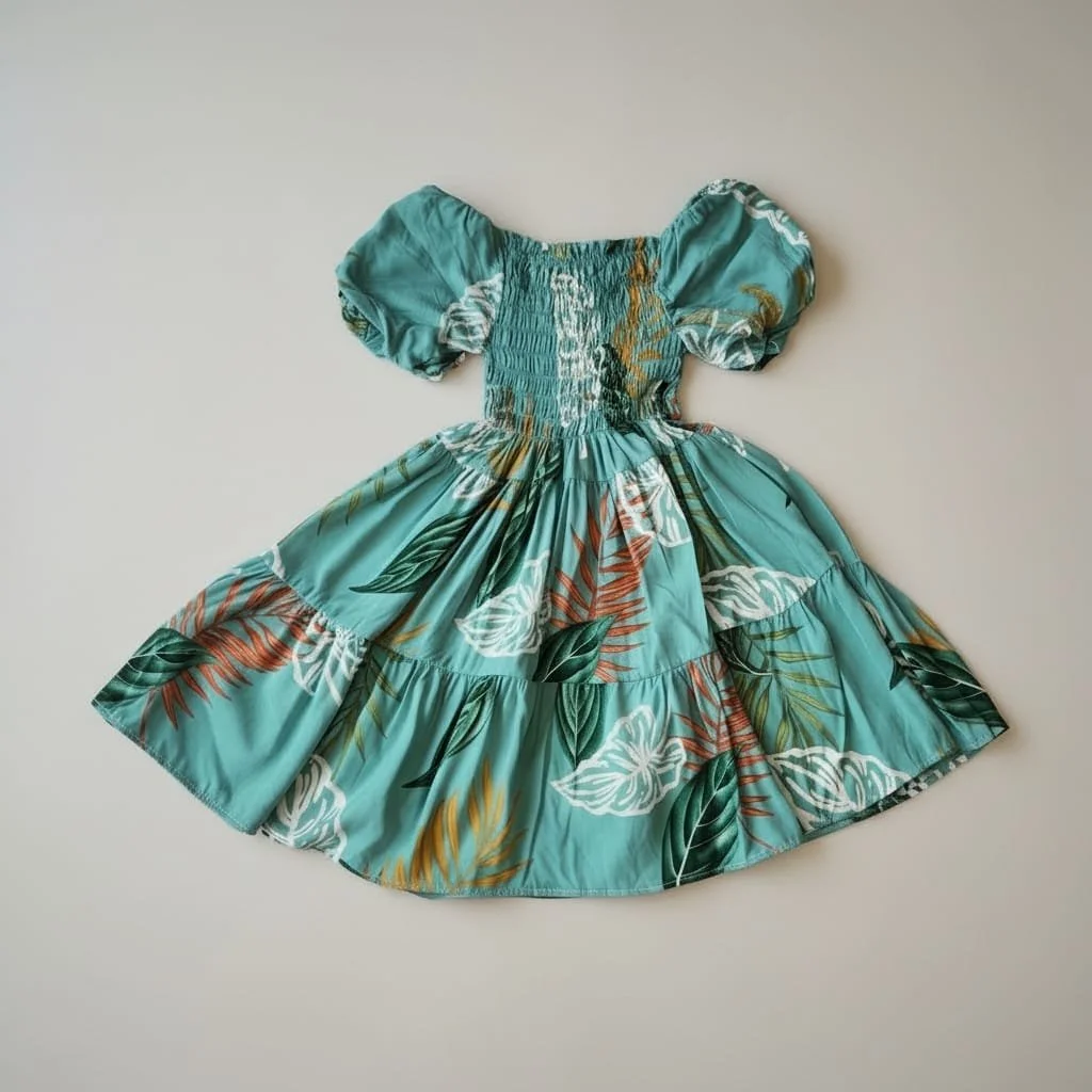 Emerald Leafy Twirl Dress