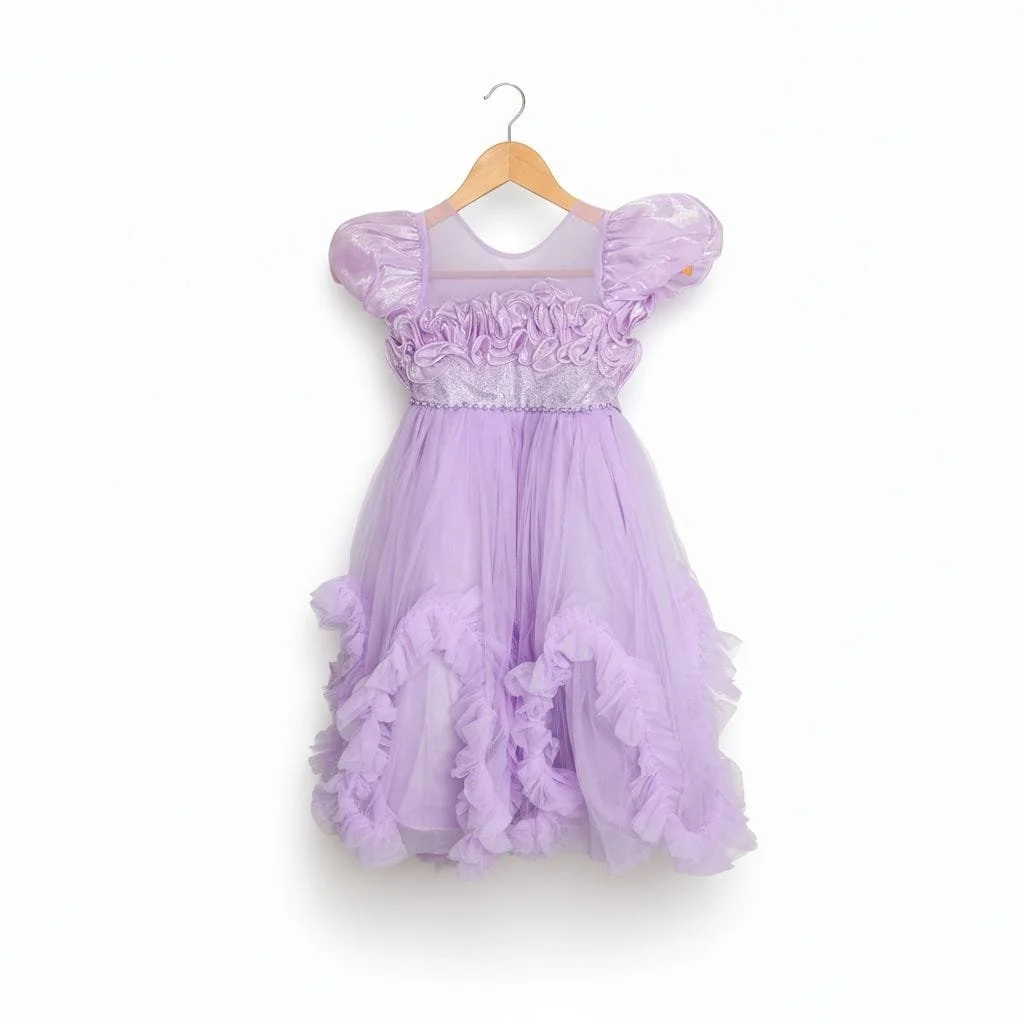 Lilac Dream Ruffle Dress (size 110) 3-4 years