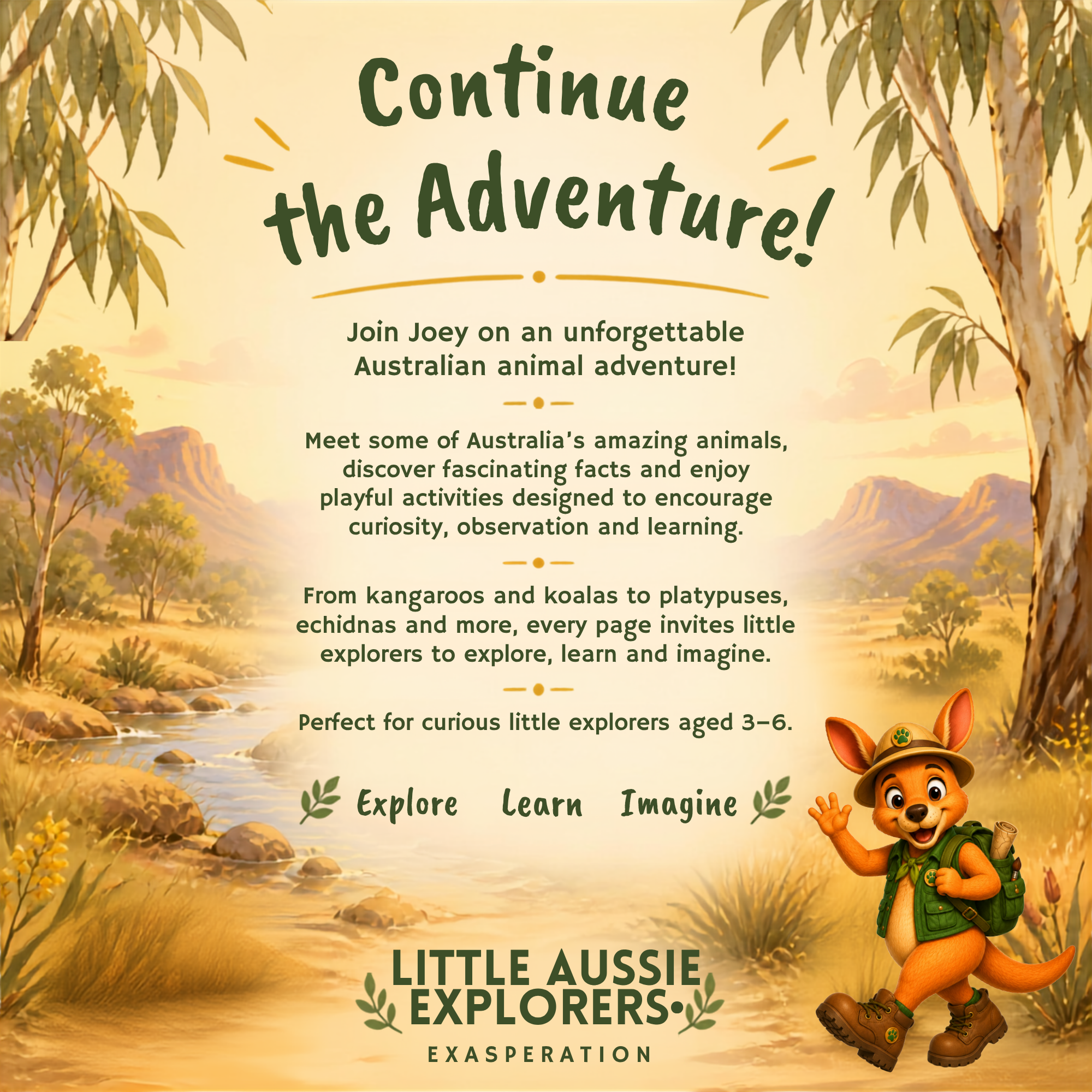 Australian Animal Adventure book back cover
