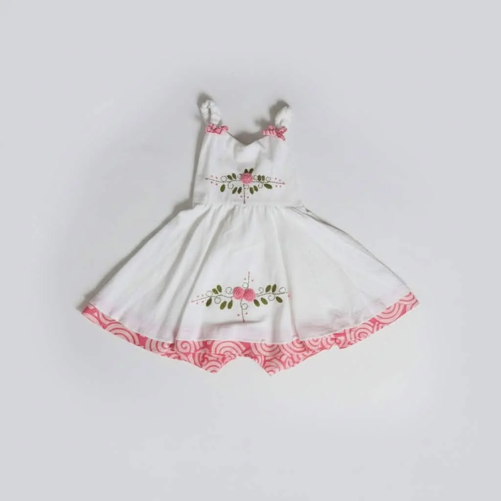 Blossom Whirl Embroidered Dress