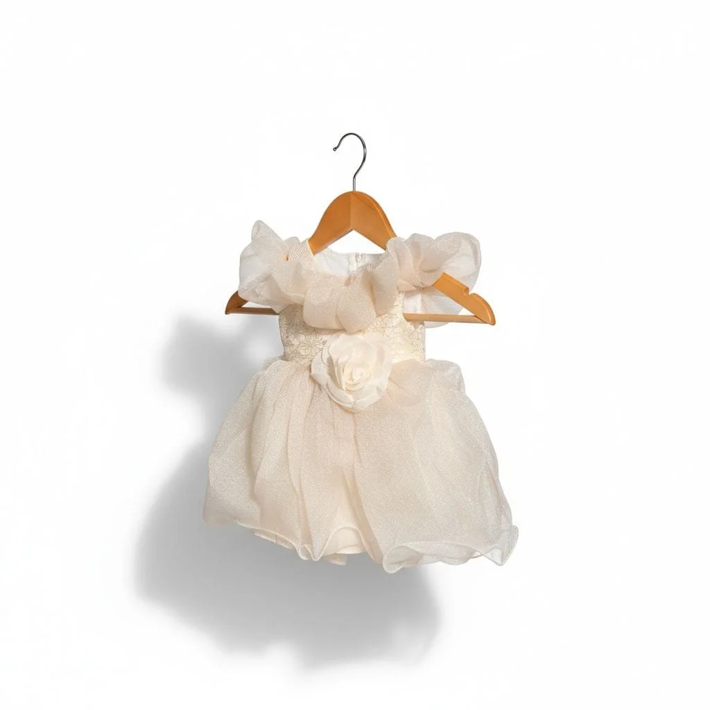 Ivory Petal Grace Dress (size 70) 6-12 months