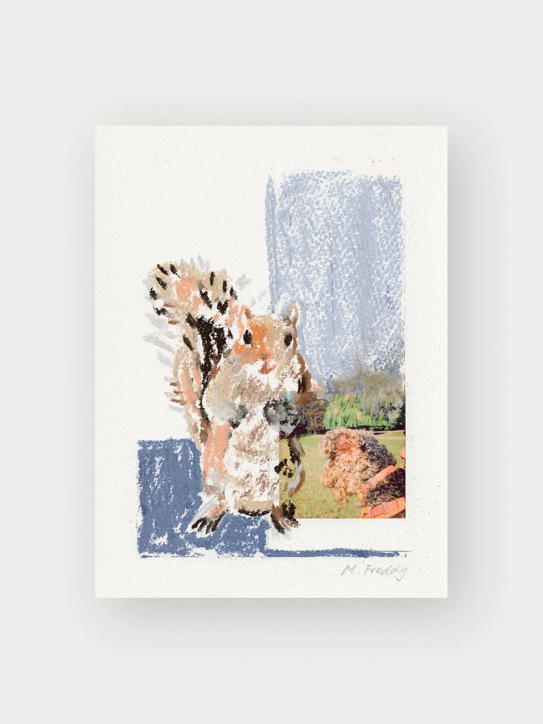 best chalk pastel contemporary art commission artist with polaroids, London, M. Freddy