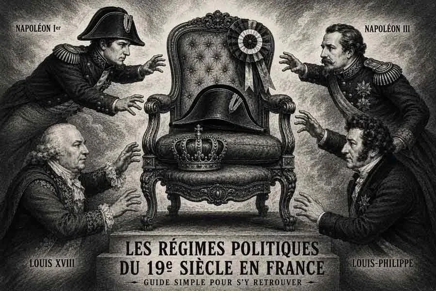 Les régimes politiques du 19e siècle en France : guide simple pour s'y retrouver