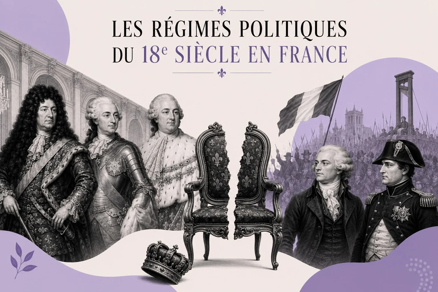 Les régimes politiques du 18e siècle en France : chronologie et repères clairs