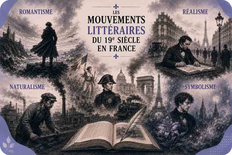 Les mouvements littéraires du 19e siècle en France : guide simple pour s'y retrouver