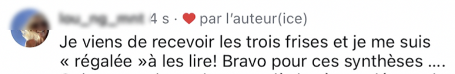 Avis client - Les frises de Sophie
