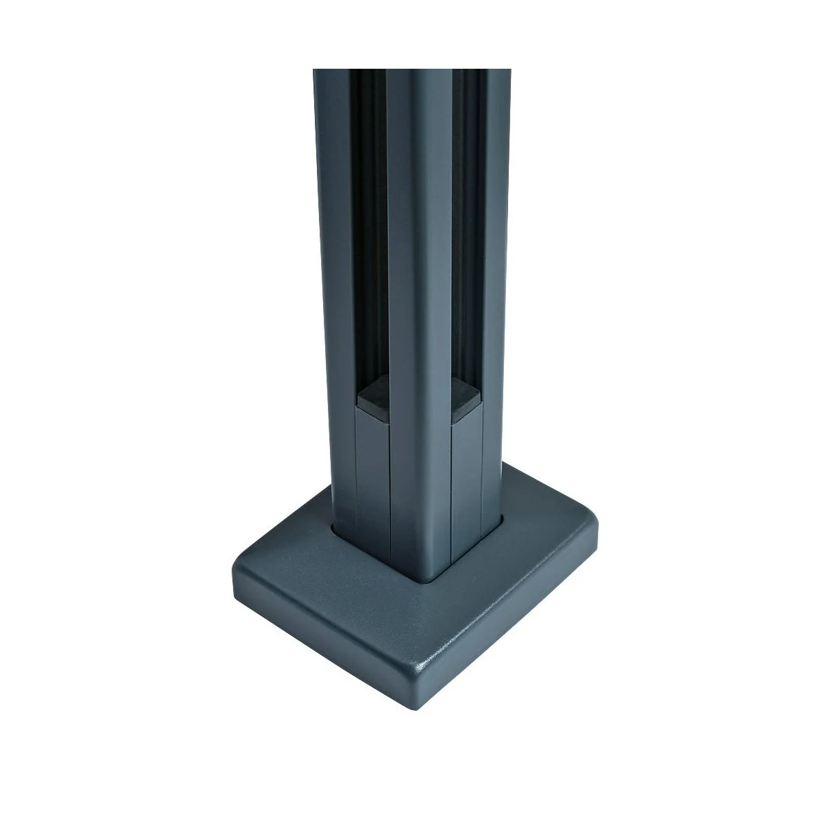 Aluminium Square corner post grey base cover