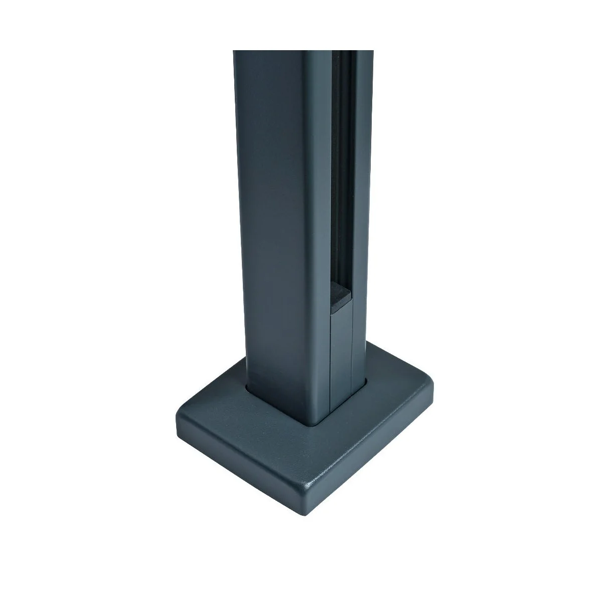 Aluminium Square middle post grey base detail