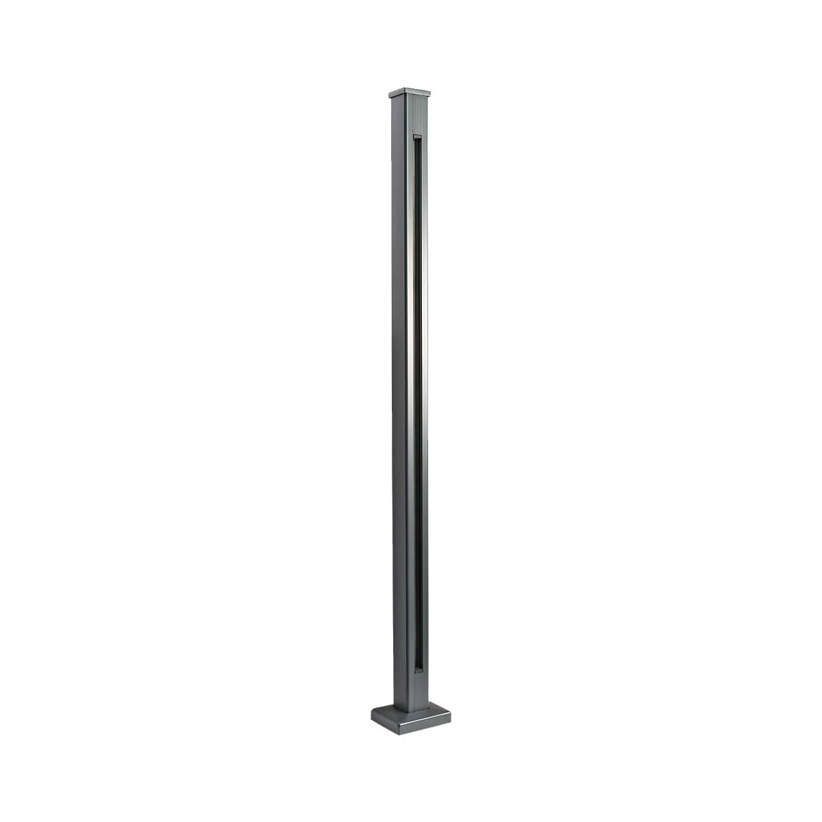 Aluminium Square end post silver