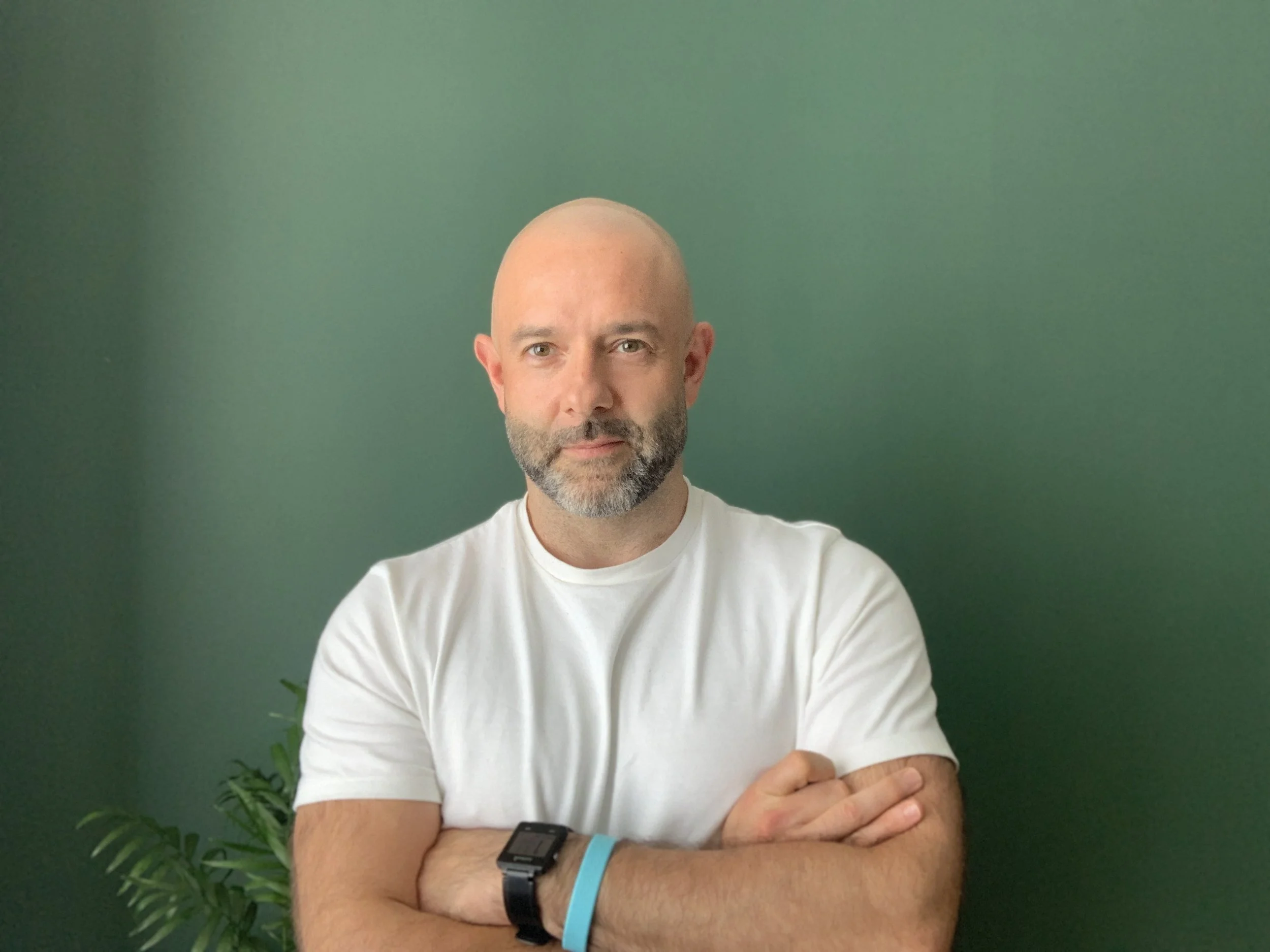 A man who is happy because he has emotional sobriety