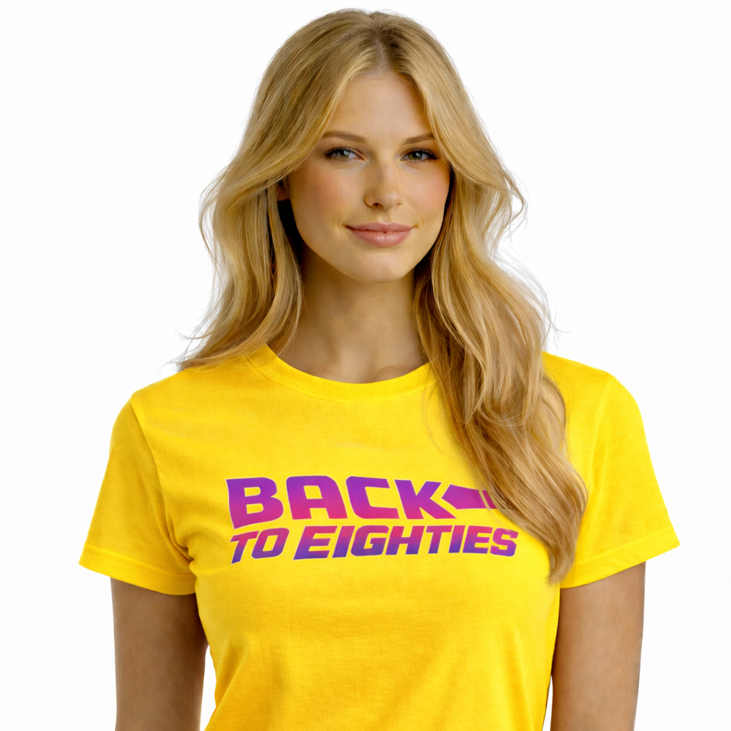 YELLOW T-SHIRT "BACK TO 80'S"