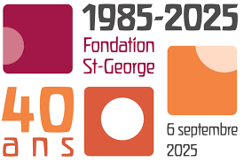 Graphic celebrating the 40th anniversary of Fondation St-George from 1985 to 2025, with the date September 6, 2025.