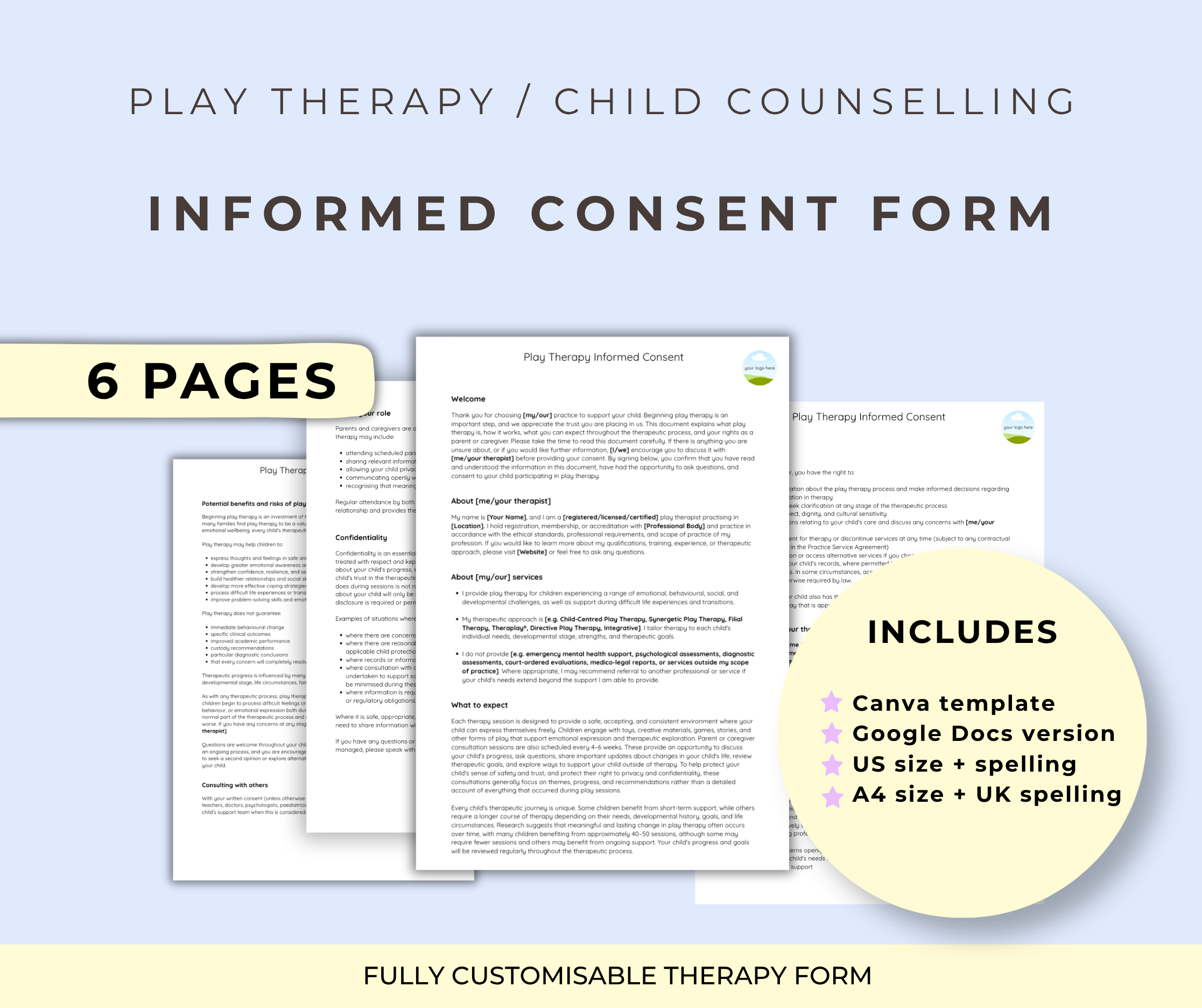 My Little Informed Consent Form Bundle