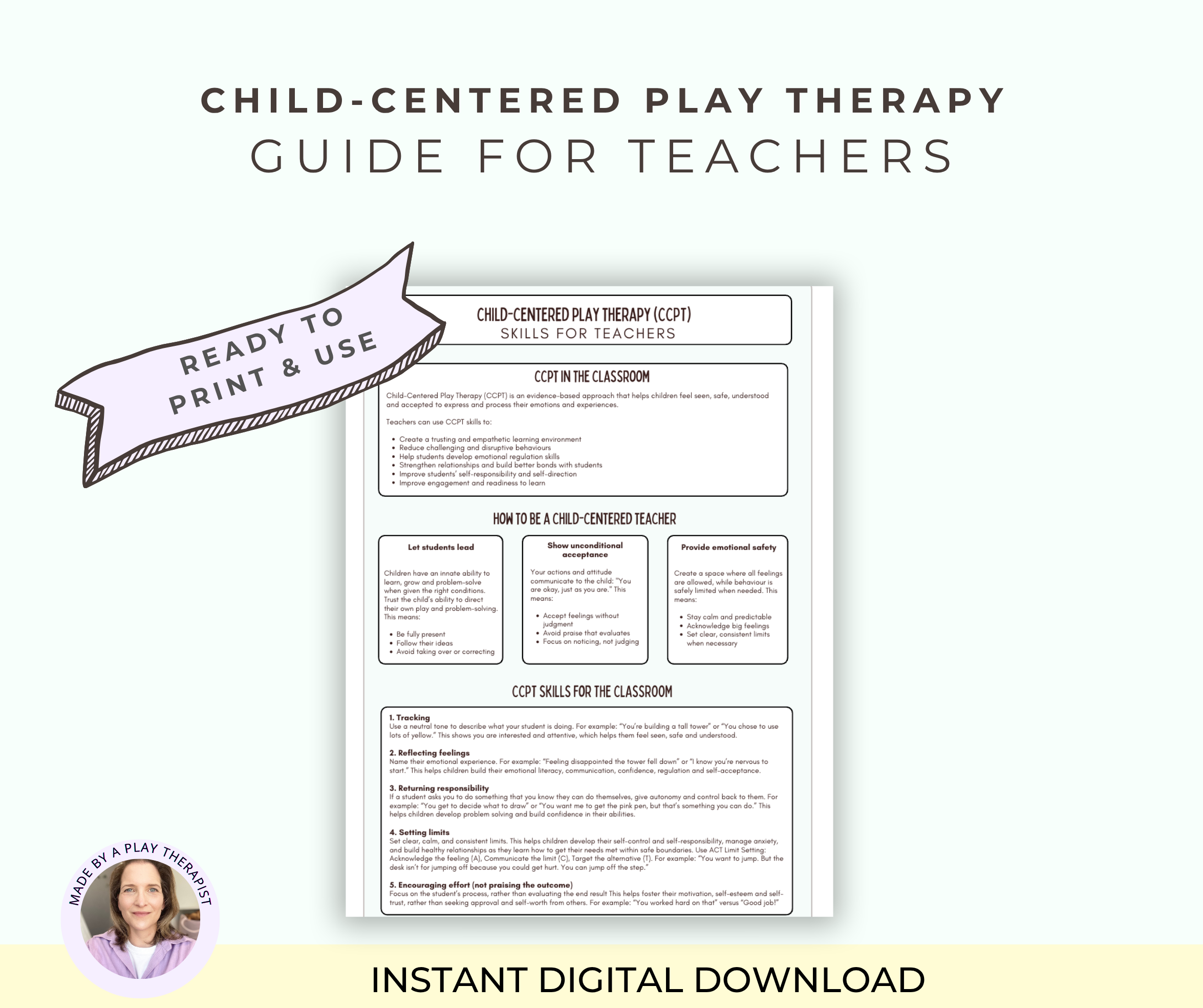 Play Therapy for Teachers: CCPT Skills for the Classroom