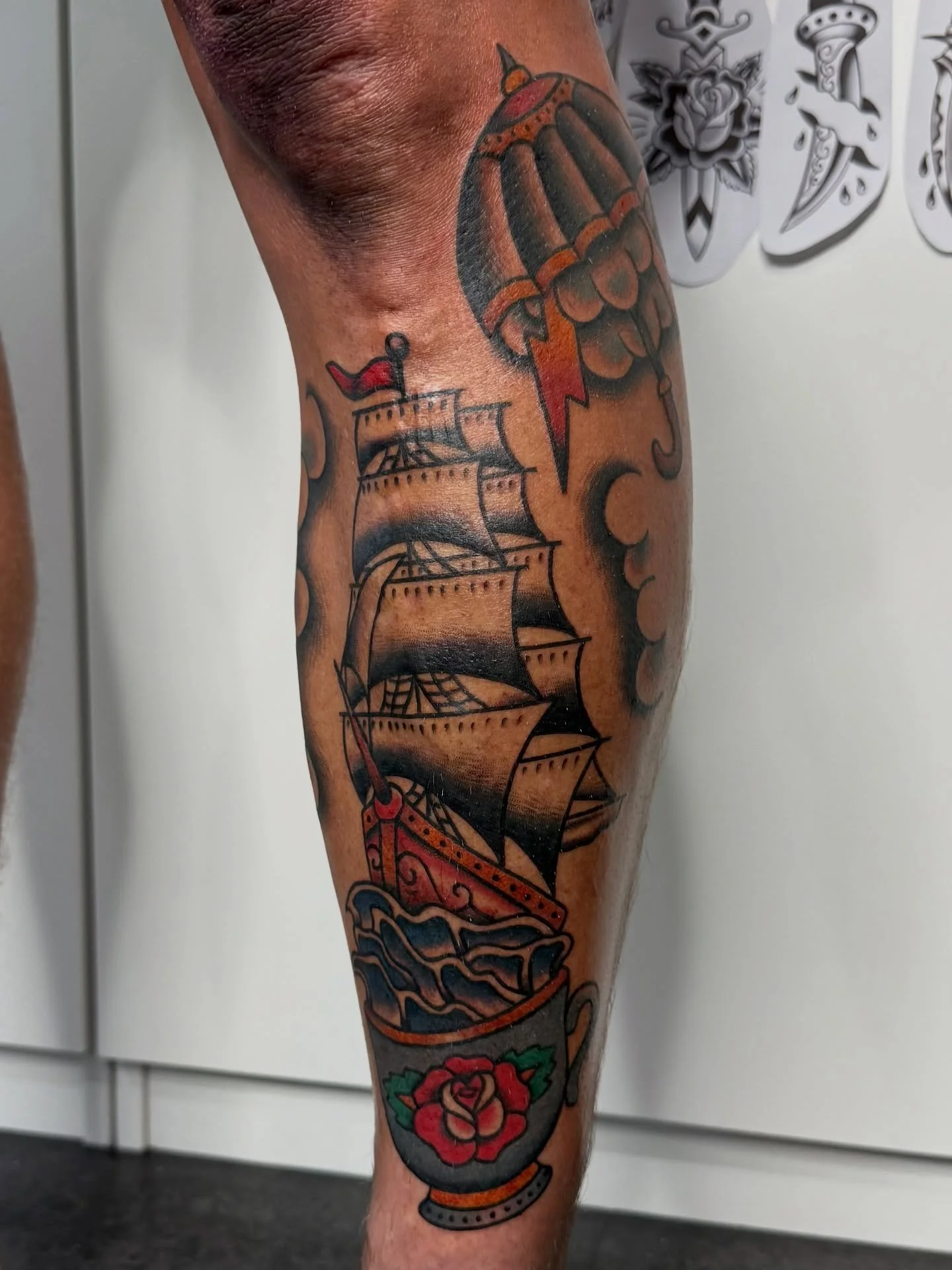 Fresh ship on the shin and an umbrella ⛈️