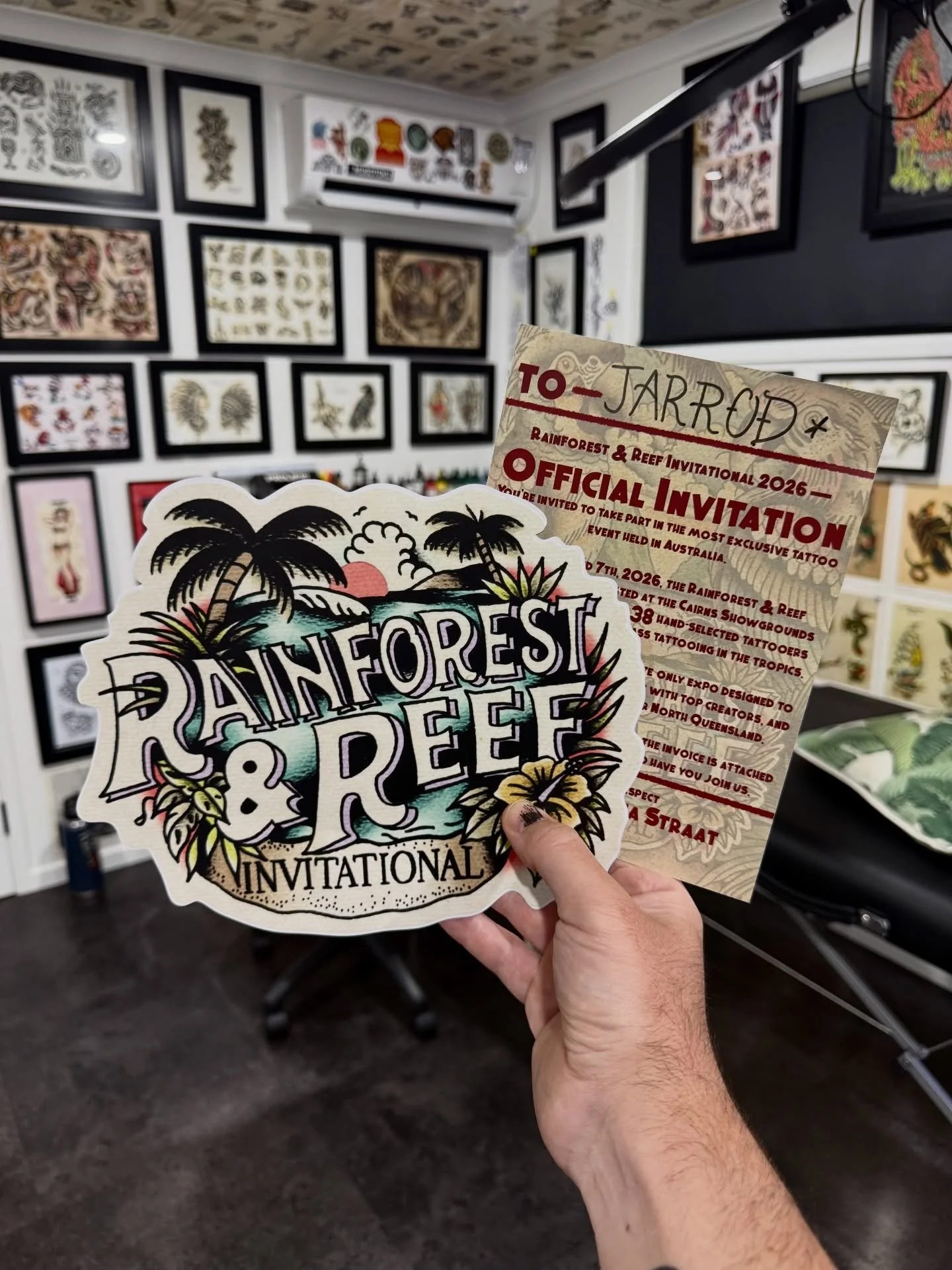 Absolutely pumped to share that I will be tattooing at @rainforestandreefinvitational in Cairns on June 6th and 7th 🏝️
I&rsquo;ll be making a bunch of tattoos and will sneak in a trip to the Great Barrier Reef 🪸
If you would like to attend this spe