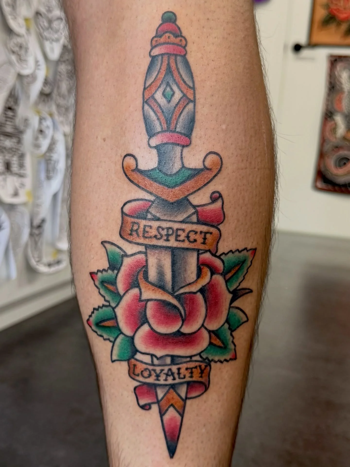 Special one made for Nic yesterday, thanks for trusting me mate! 

#sunshinecoasttattoo #traditionaltattoo #tattoo