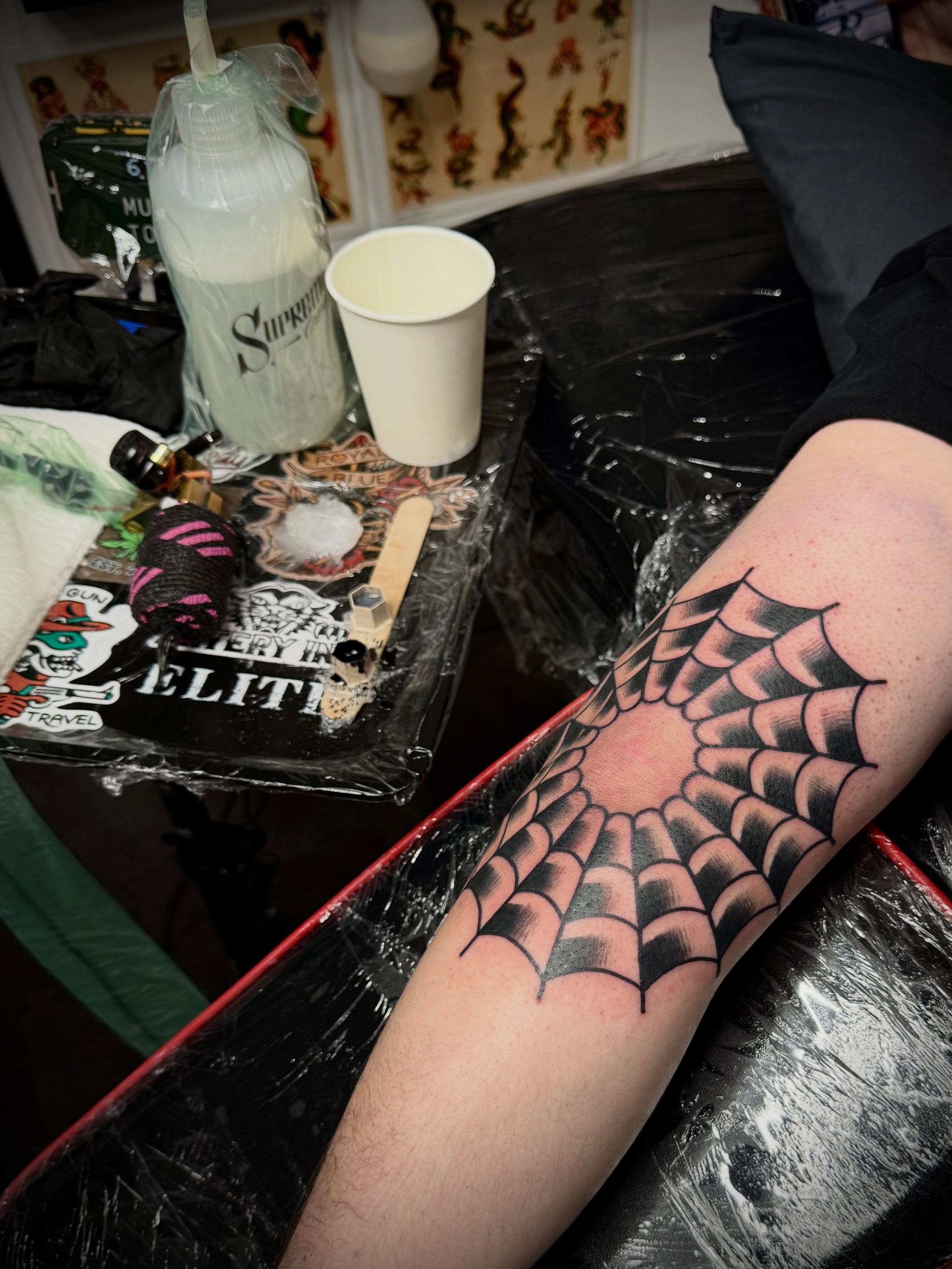 Nothing fits better on the elbow 🕸️

#sunshinecoasttattoo #brisbanetattoo #traditionaltattoo #tattoo #webtattoo