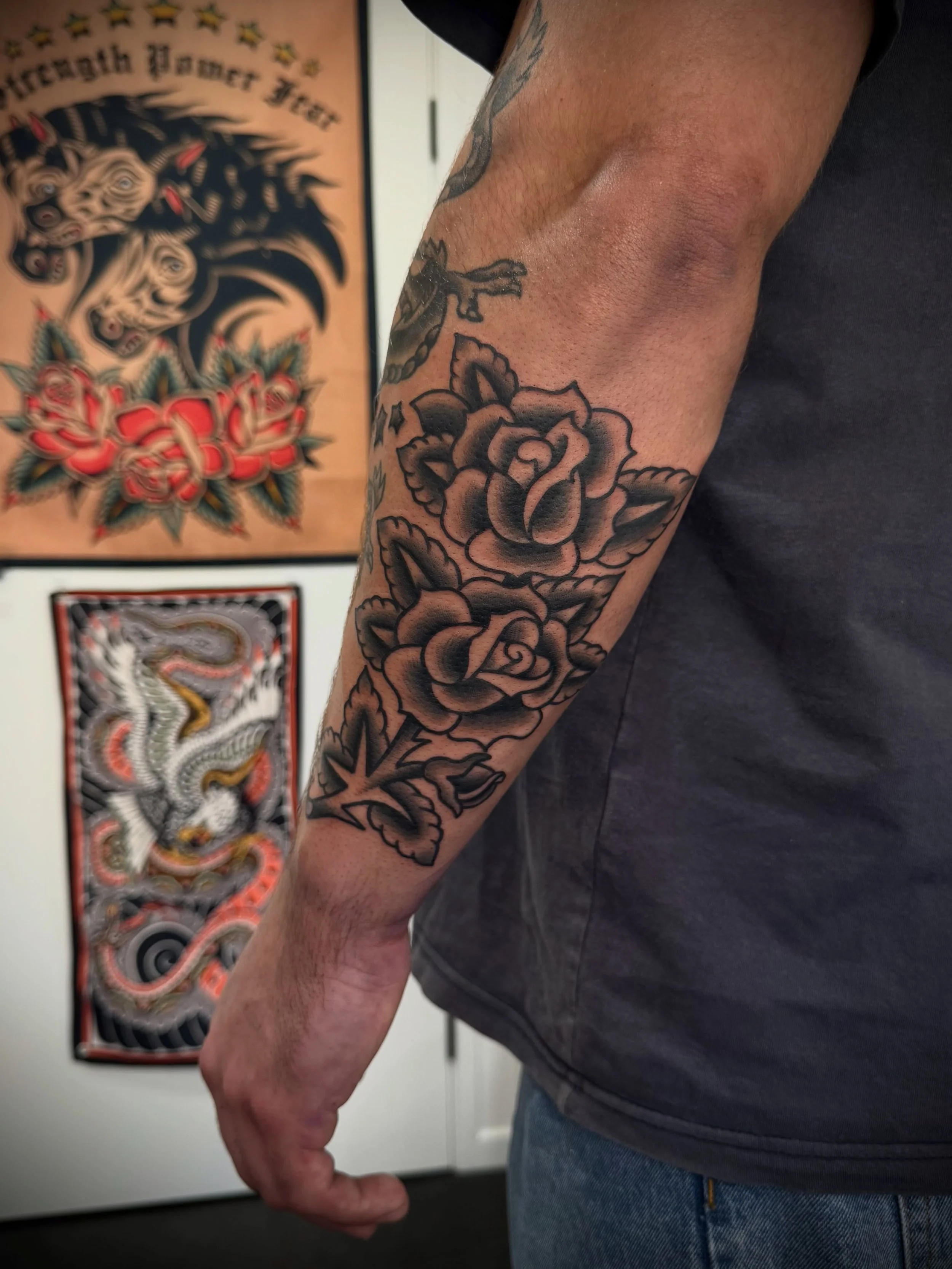 Ripper for Charlie today, thanks so much for today mate!

#sunshinecoasttattoo #traditionaltattoo #rosetattoo #blackworkers #brisbanetattoo