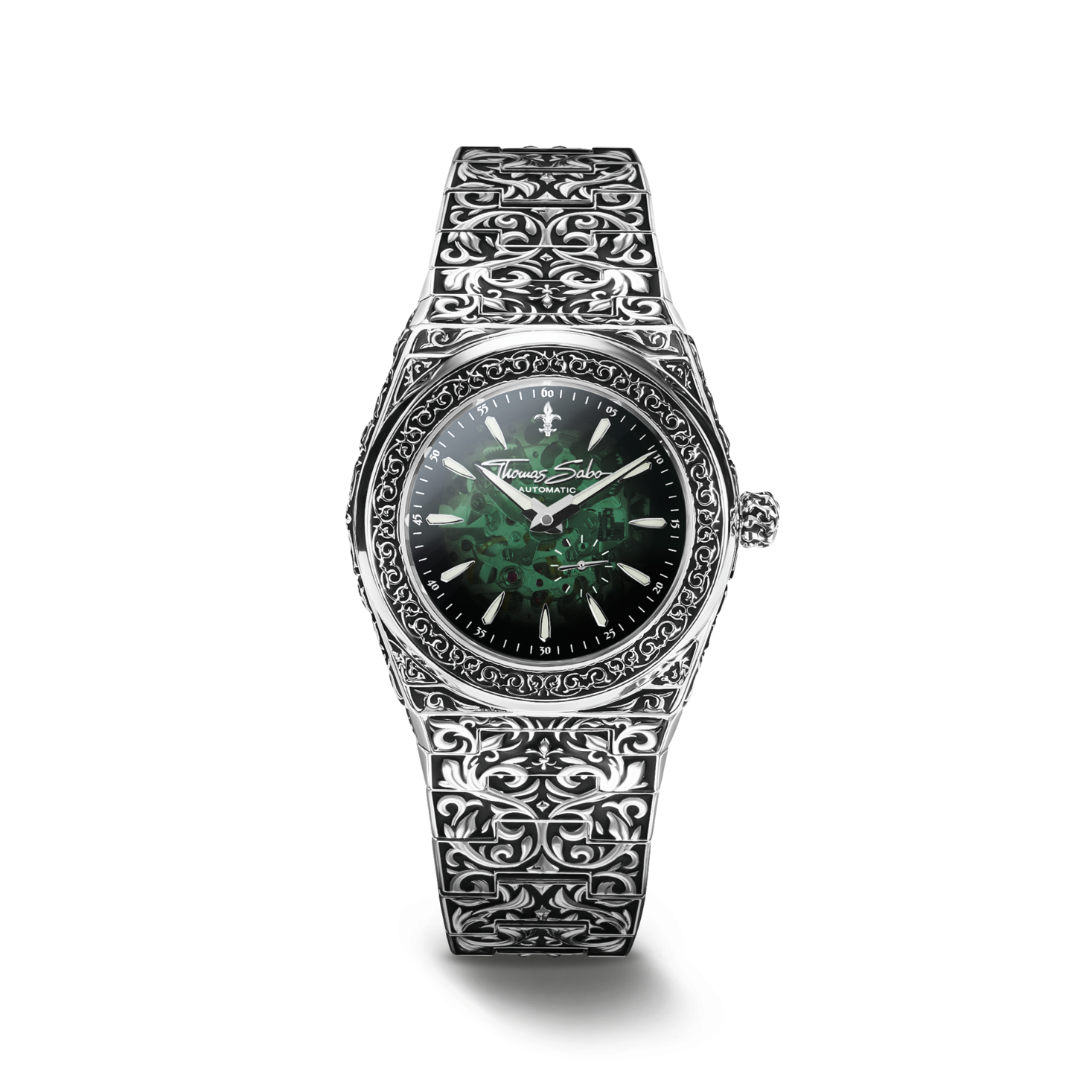 Revive Automatic : montre squelette ACTE.5 au cadran vert fumé