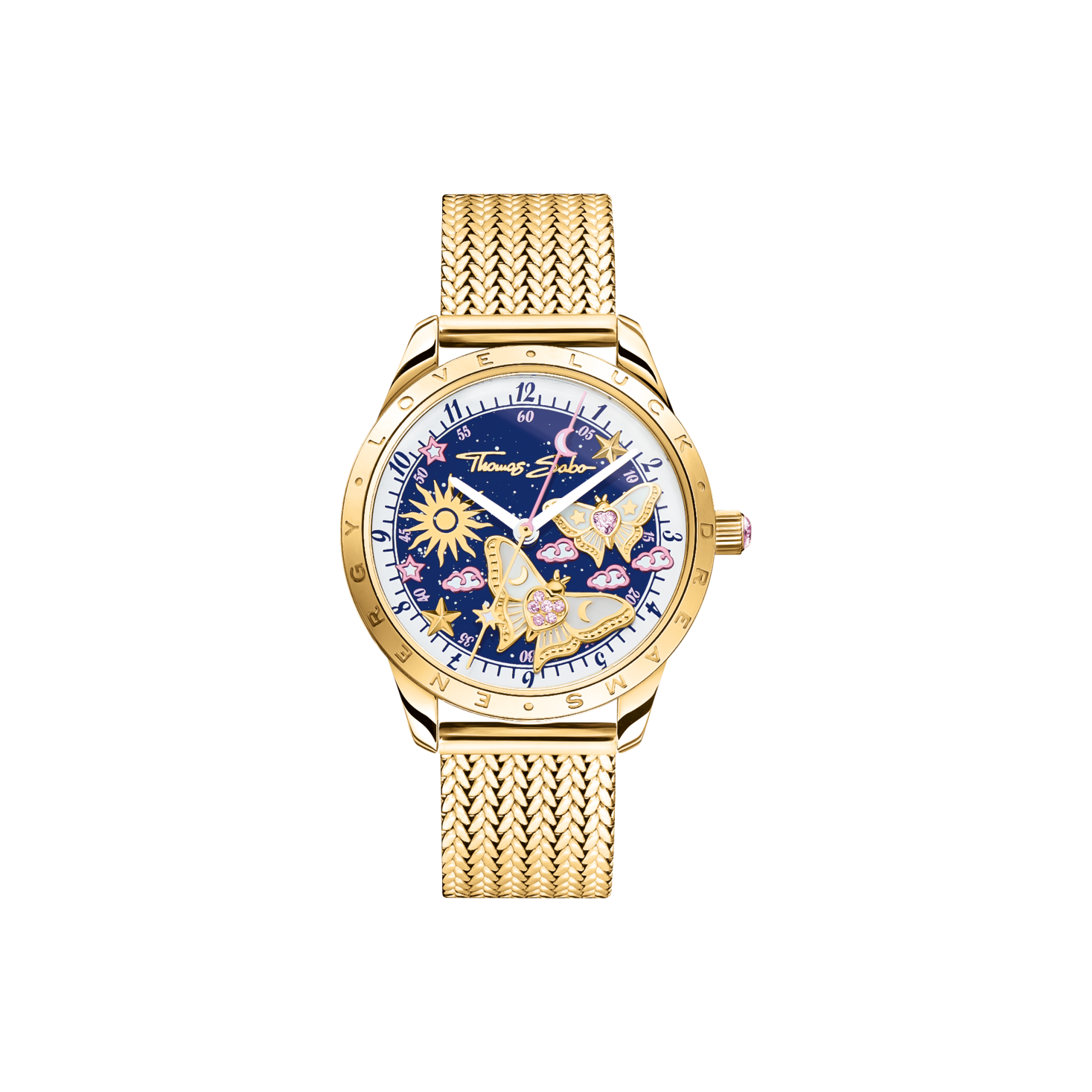 Montre-bijou Blooming Sky — cadran papillon orné de pierres CZ par ACTE.5