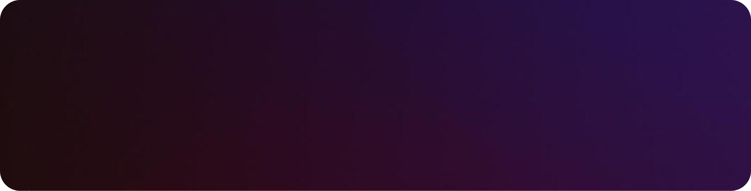 A gradient background transitioning from dark red to purple.