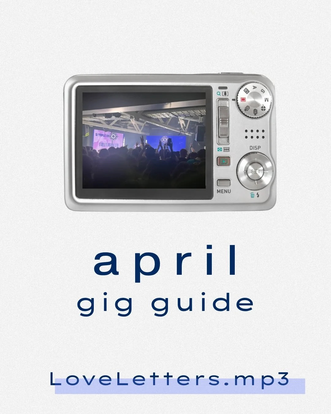 The April Gig Guide !

We&rsquo;re well into April but there&rsquo;s still plenty of upcoming gigs for the rest of this month you won&rsquo;t want to miss.

Learn more about these upcoming gigs at www.lovelettersmp3.com 

If you&rsquo;re interested i