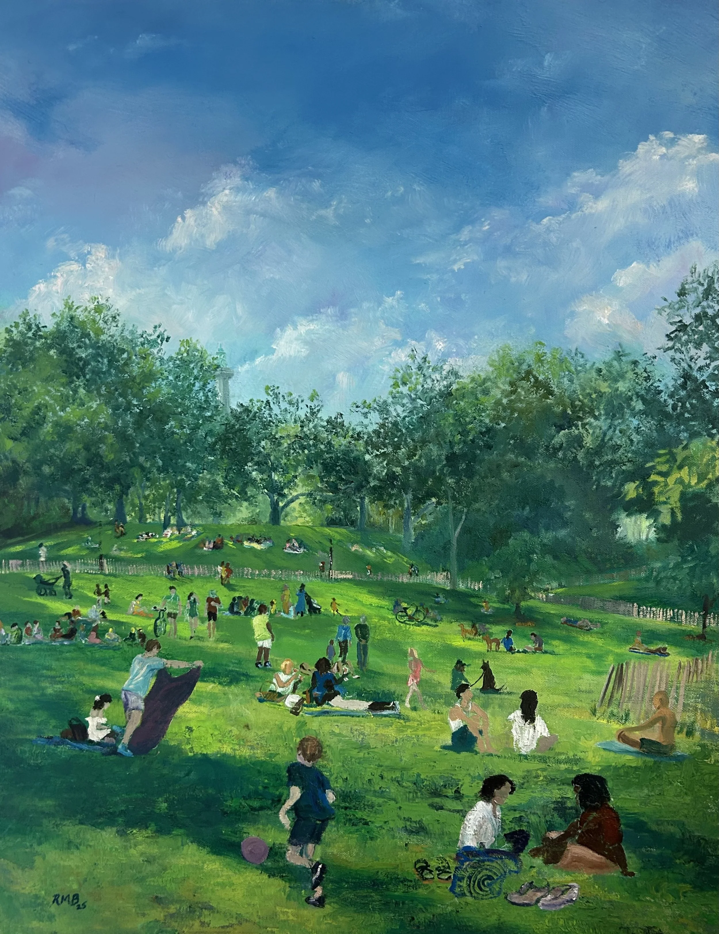 ‘The Field in Summer’ Fort Greene Park. 2025. Oil on Canvas 24”x30”