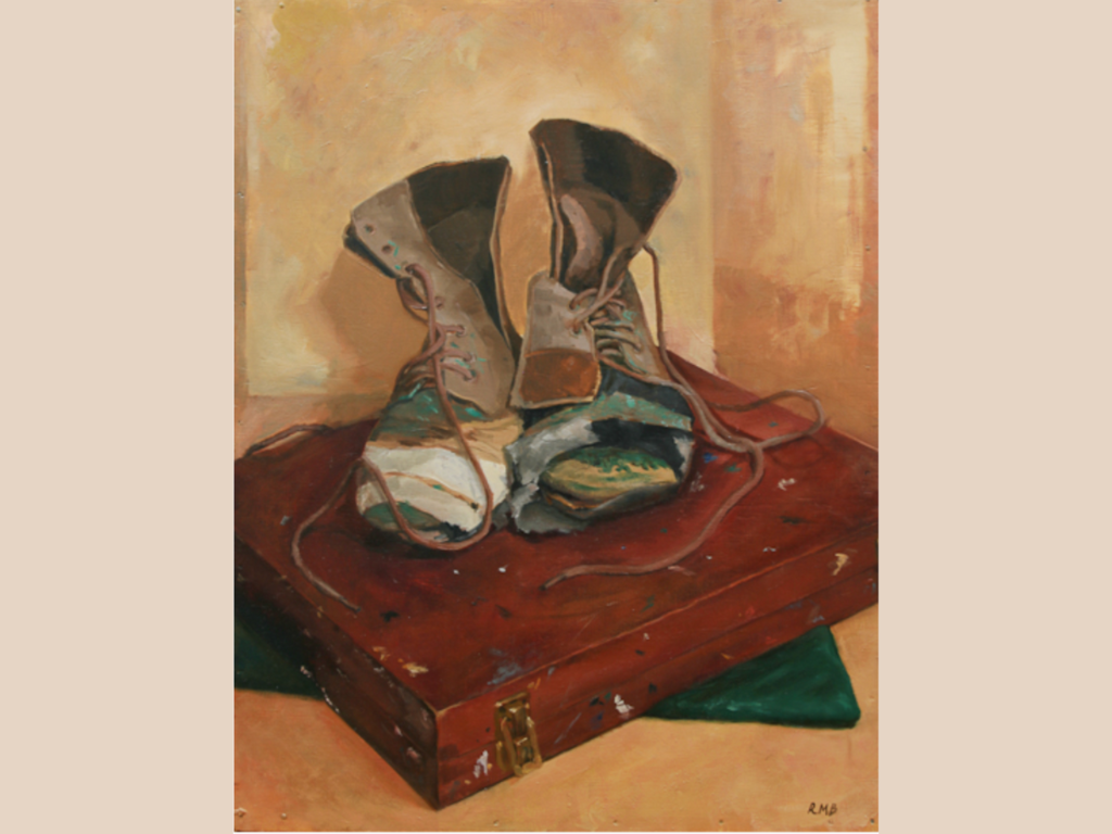 'Boots of Spanish Leather' 2014. Oil on Board. 24 x 36"