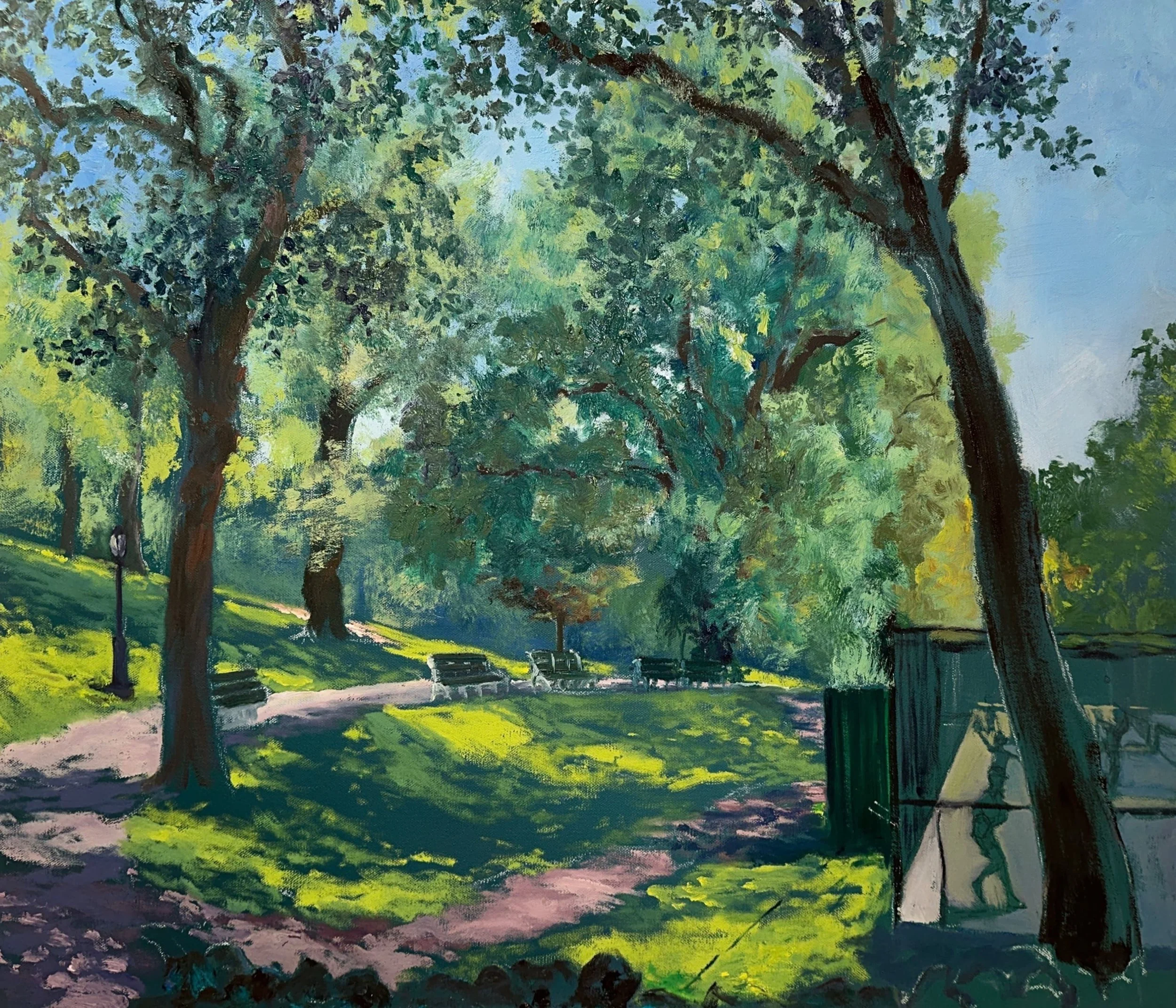 ‘The Tennis Courts’ 2025. Oil on Canvas 24x30” $1,200 USD