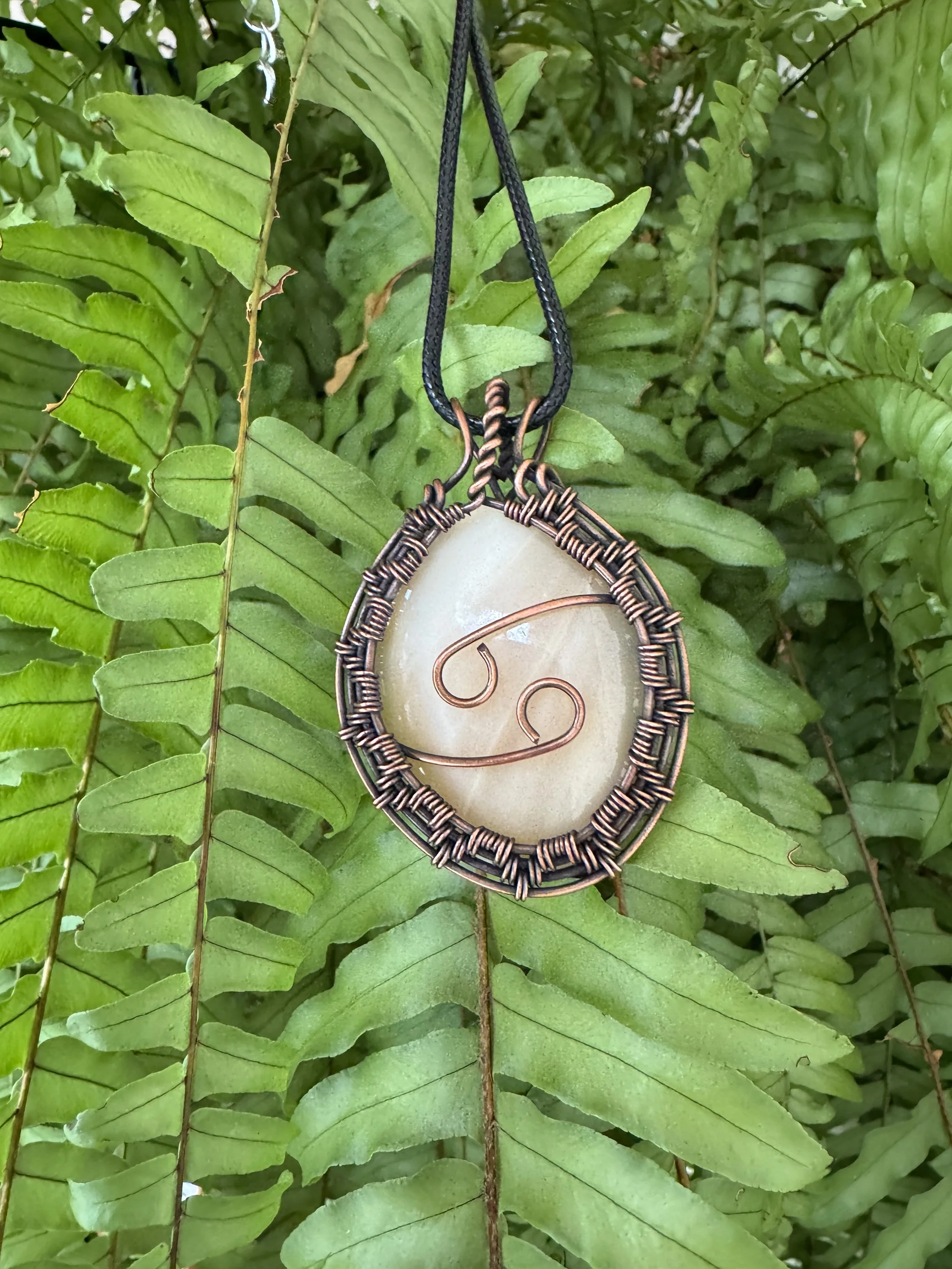 Cancer: Mother of Pearl In Oxidized Copper