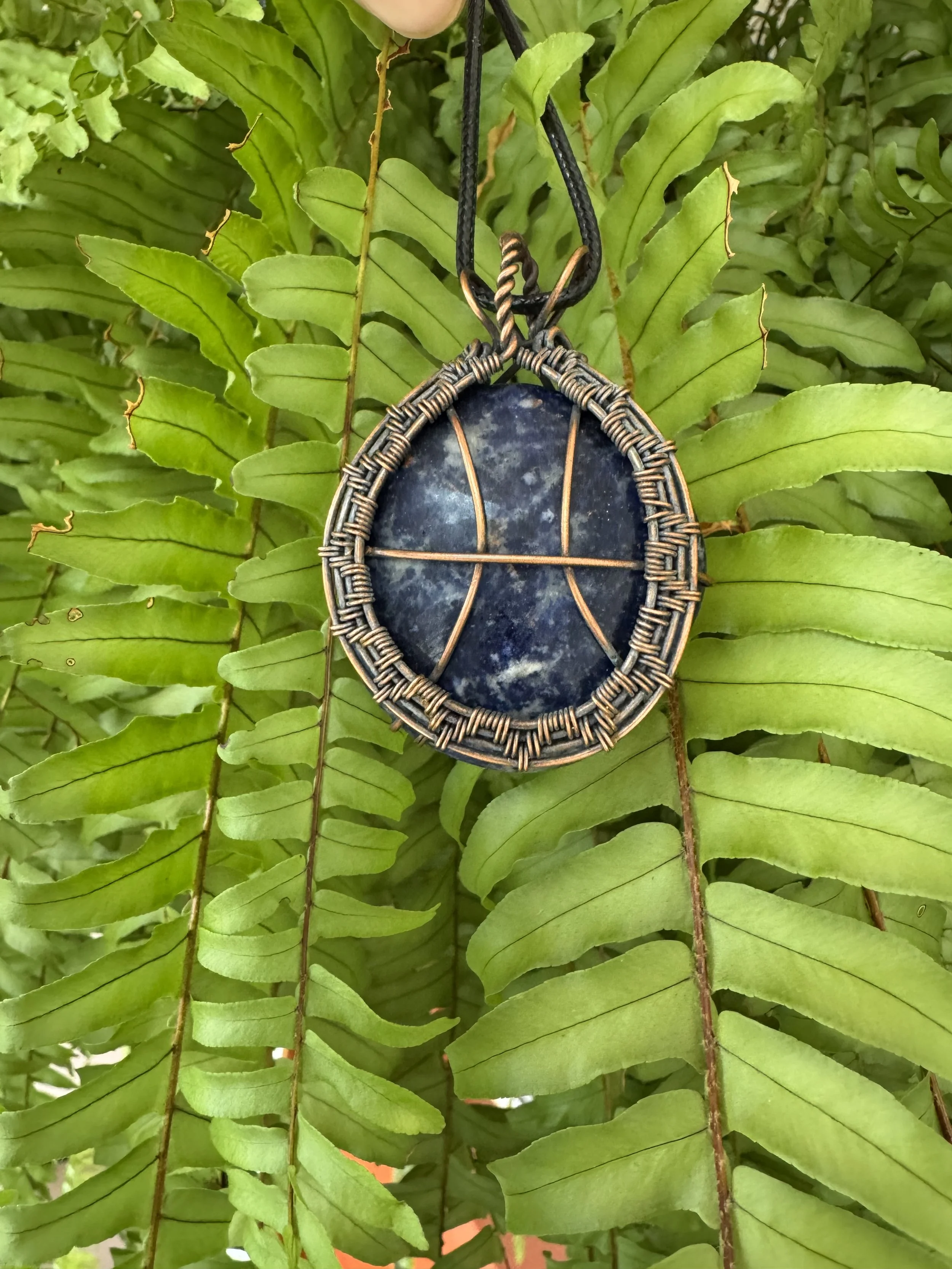 Pisces: Sodalite In Oxidized Copper