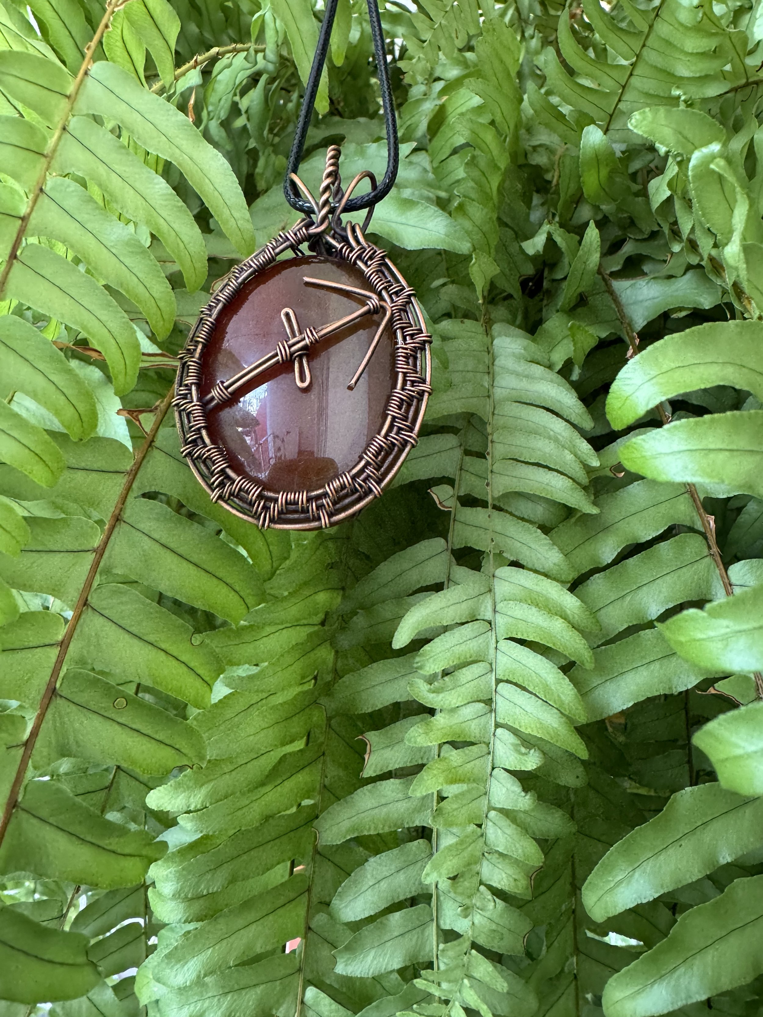 Sagittarius: Carnelian In Oxidized Copper