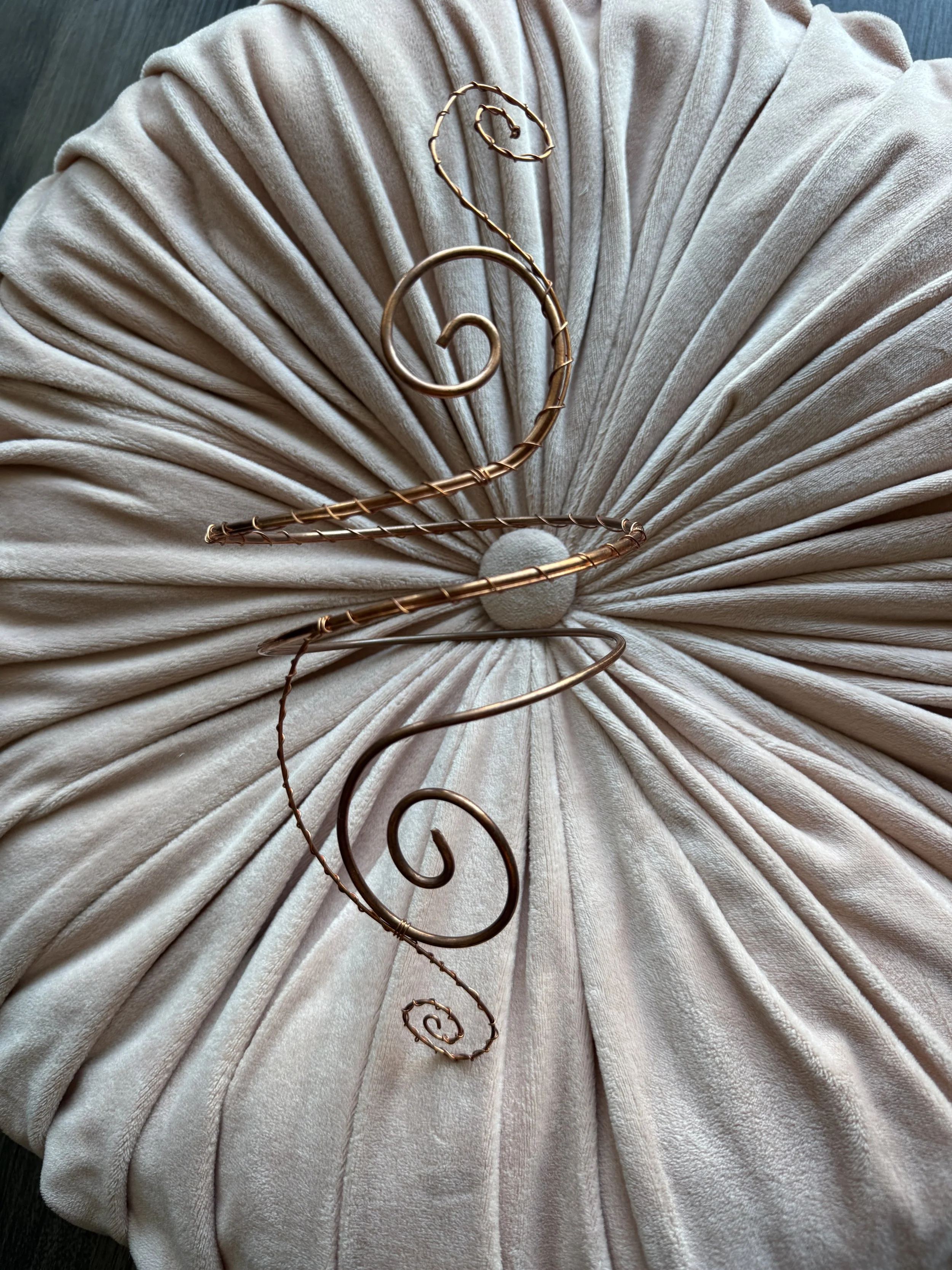Swirl Copper Arm Cuff