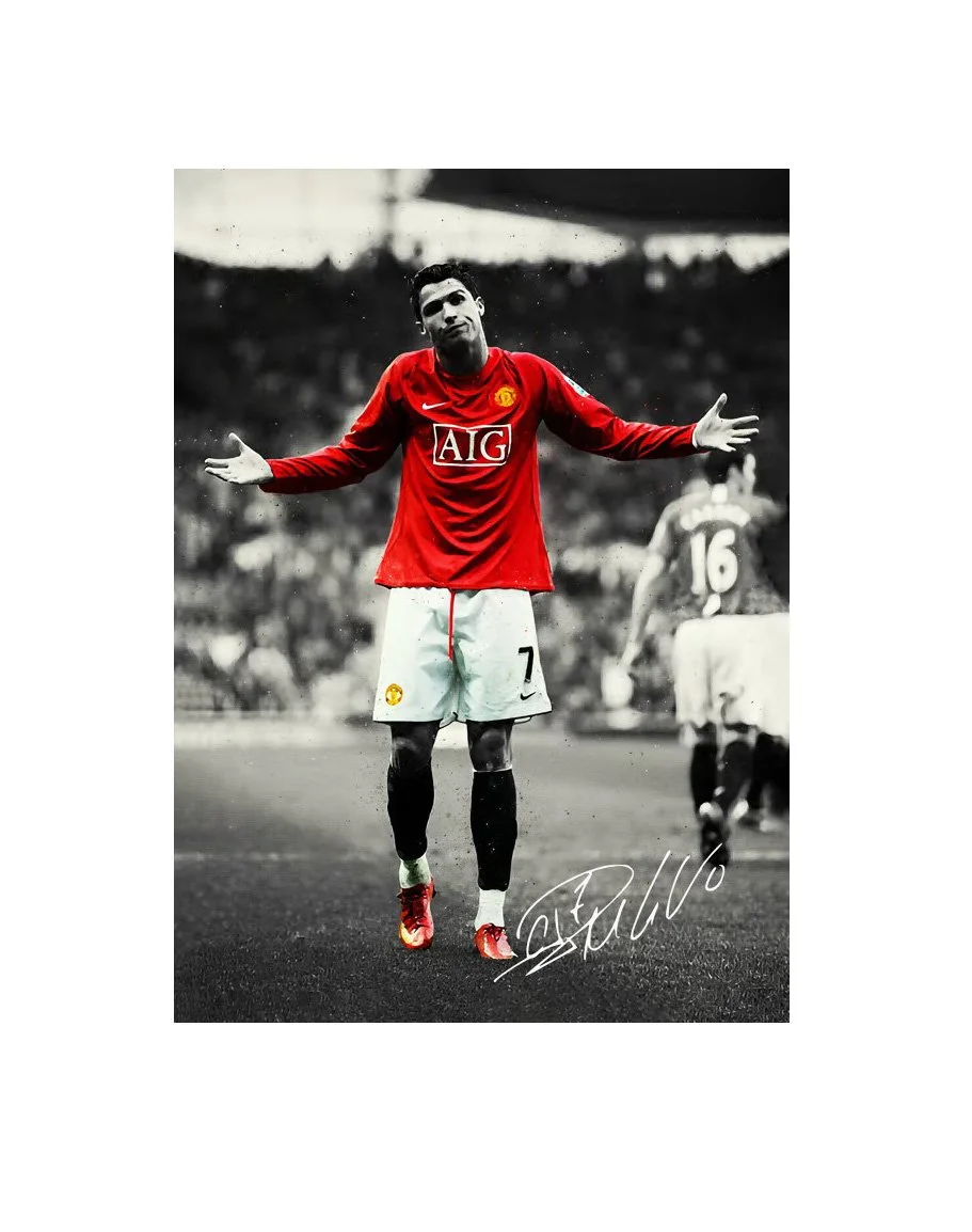 Cristiano Ronaldo | Manchester United FC | 30cm x 40cm Framed Fine Art Print - £121.47