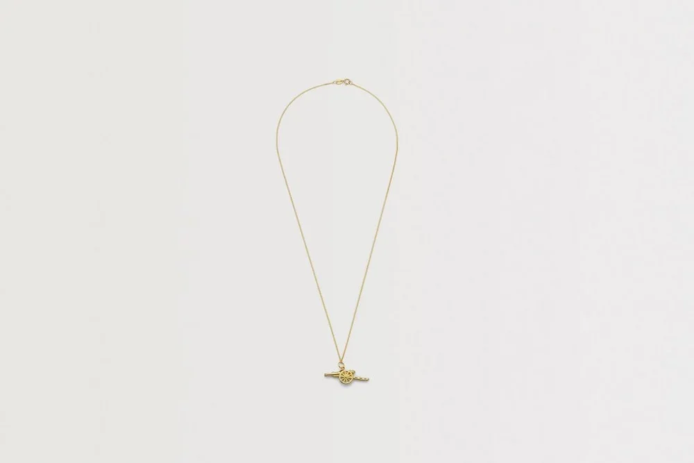Arsenal 18ct Gold Plated Silver Cannon Pendant - £65.00