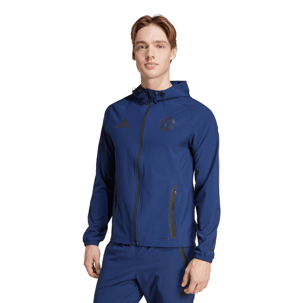 Manchester United adidas Tiro VisTech Jacket | Navy - £54.40