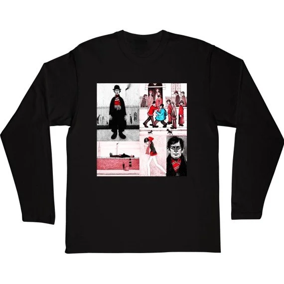 L.S. Lowry United Collage T-Shirt | Long Sleeved | Manchester United - £24.99