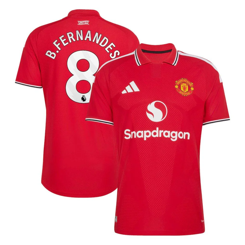 Manchester United adidas Home Authentic Shirt 2026-27 | B.Fernandes 8 - £120.00