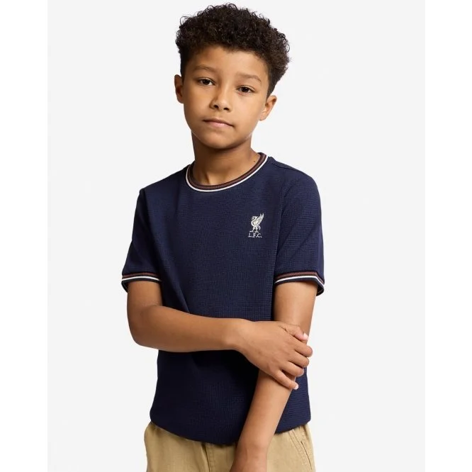 LFC Juniors Knitted Cuff Tee Navy - £16.00-£18.00