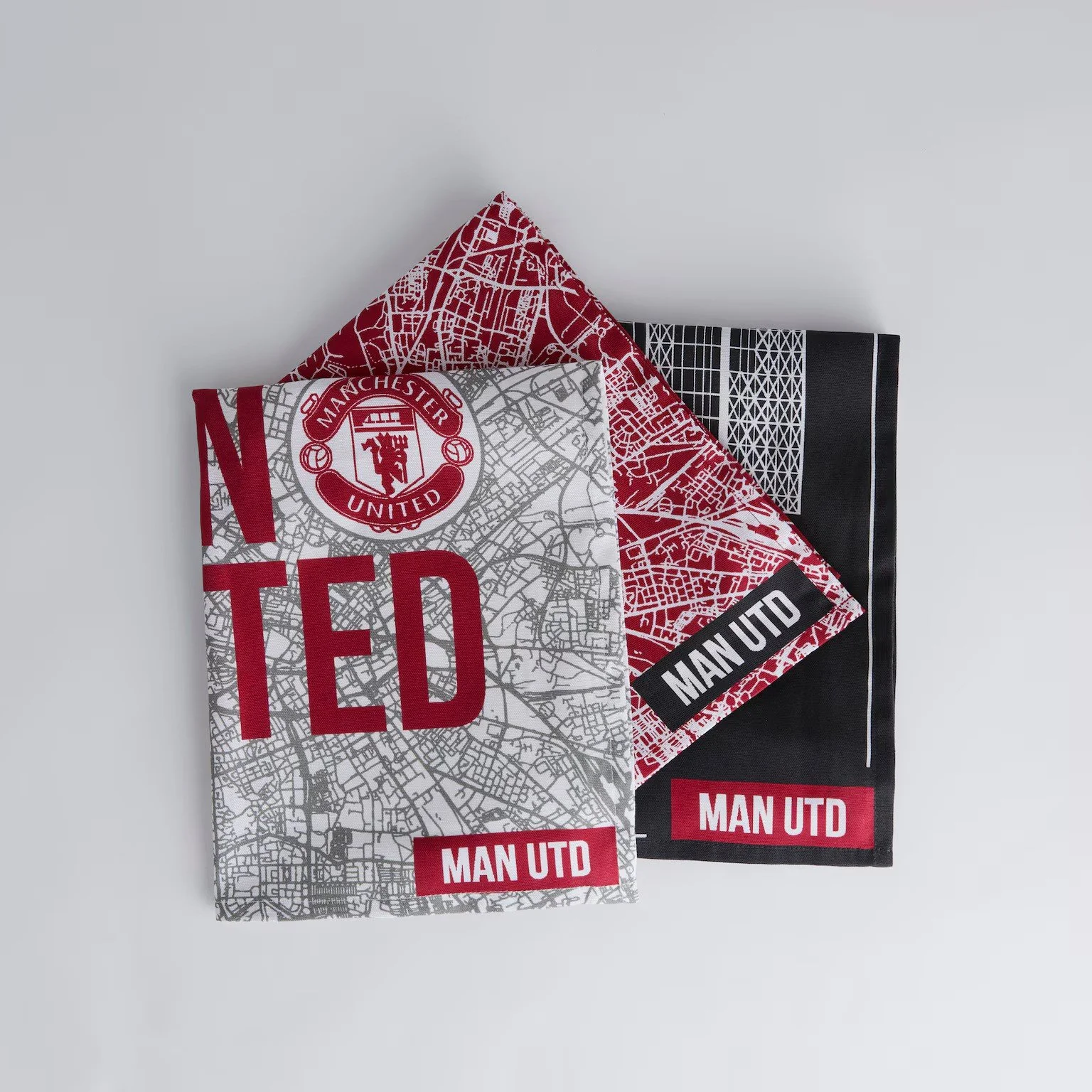 Manchester United Tea Towel Set 3 Pack Multi - £12.00