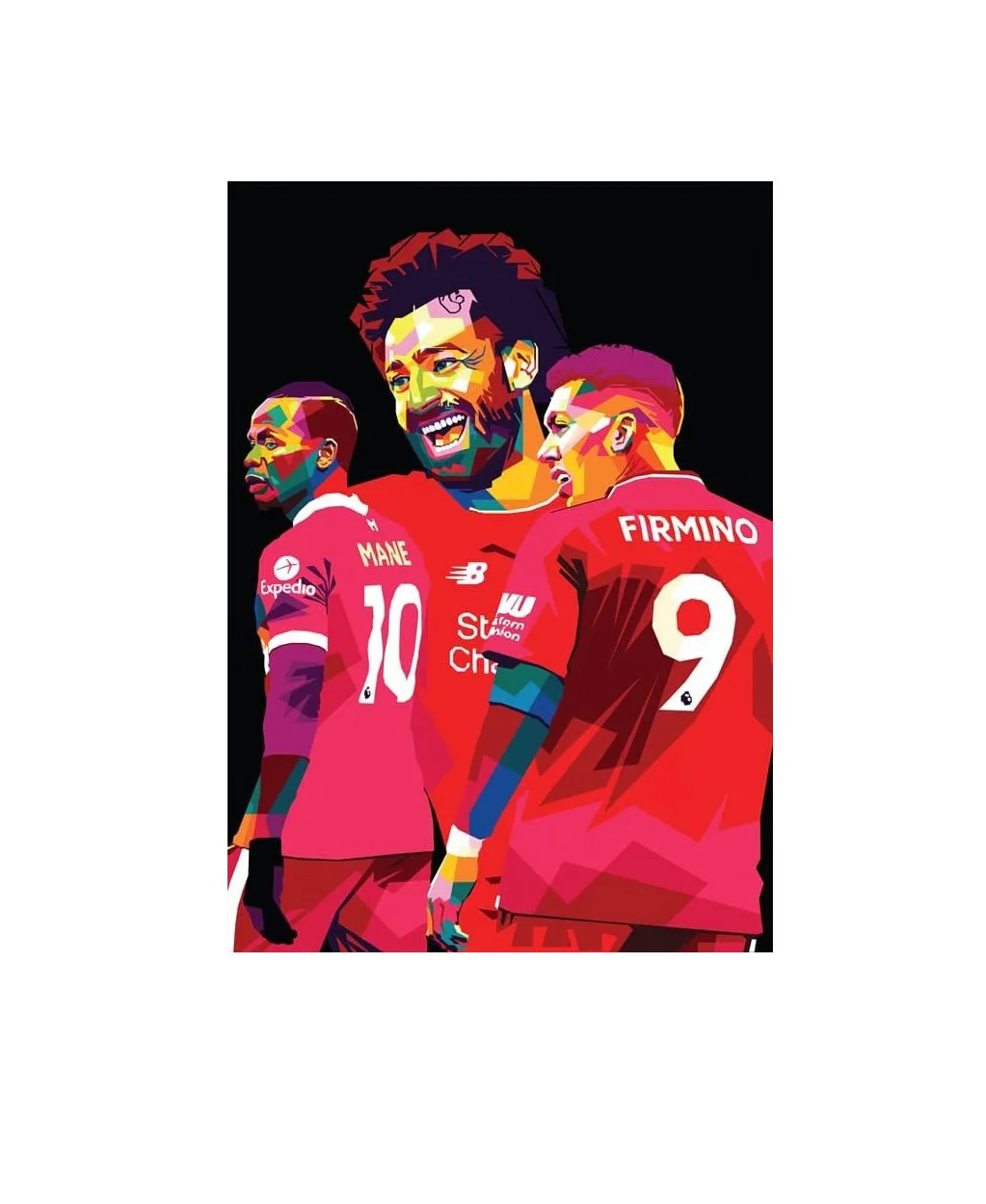 Liverpool FC Mane + Salah + Firmino Pop Art Framed Fine Art 50cm x 70cm
 £149.26 