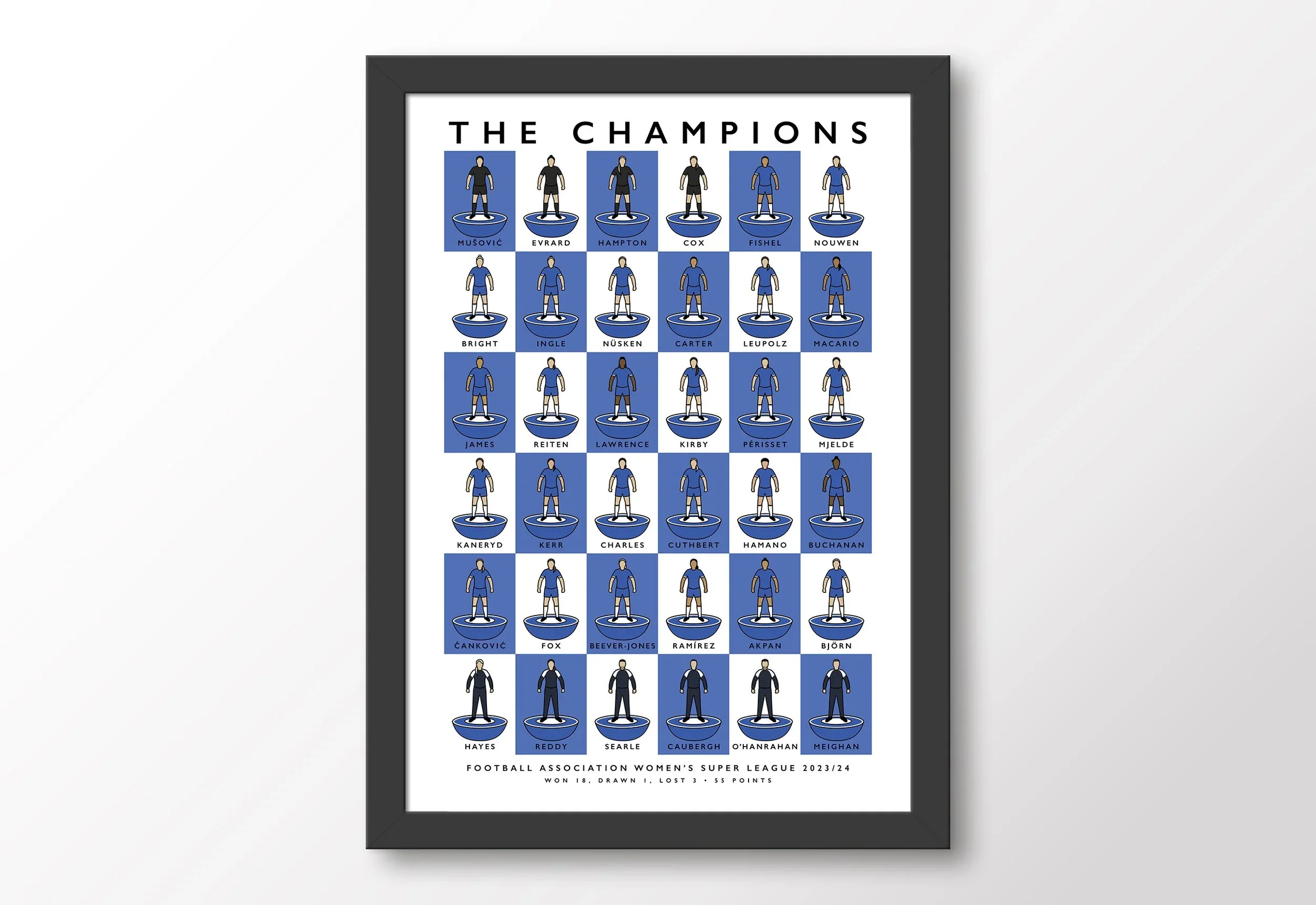 Chelsea FC Women The Champions Squad 23/24 Poster A3 Framed
 £52.00 