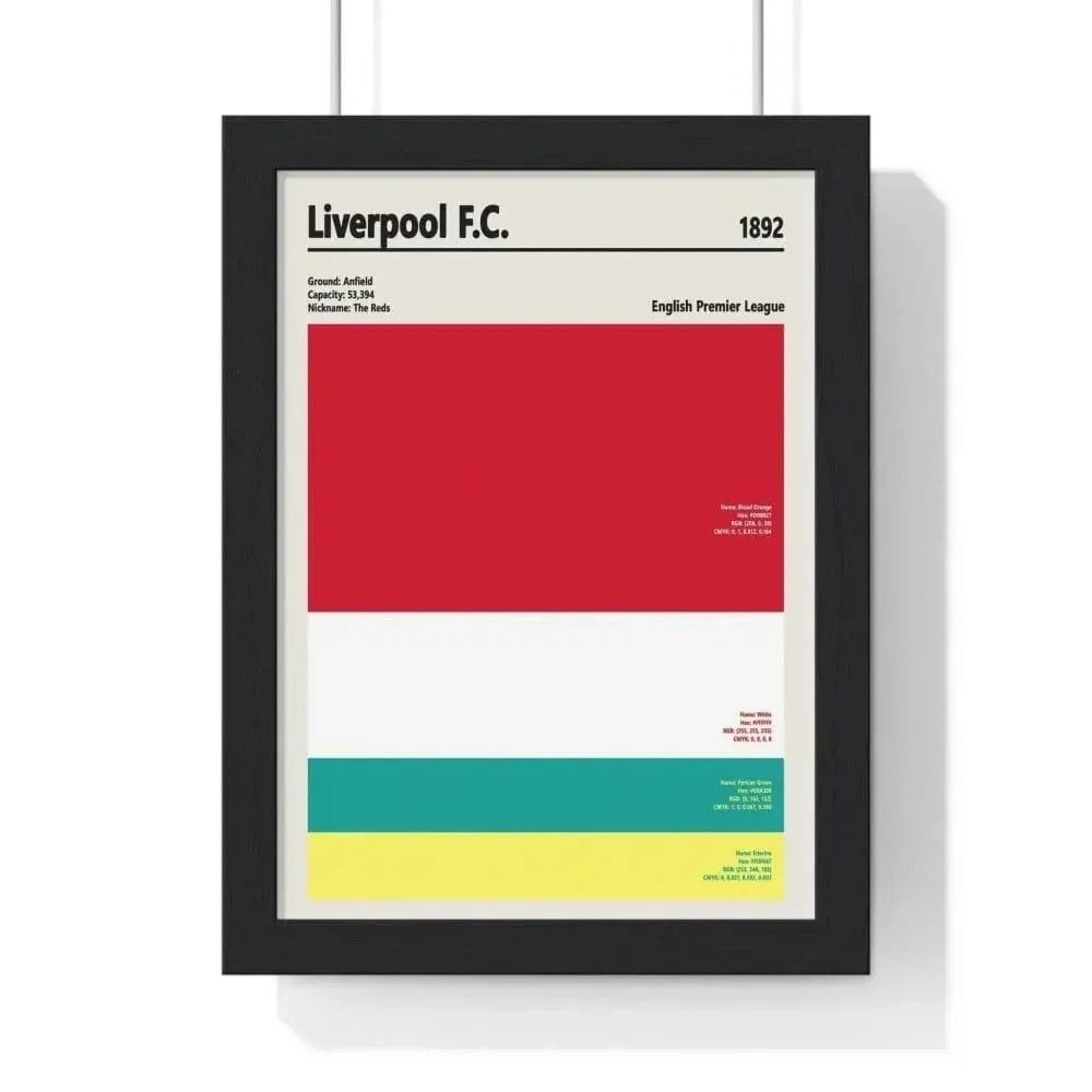 Liverpool FC Colour Swatch Print A4 Framed
 £24.99 