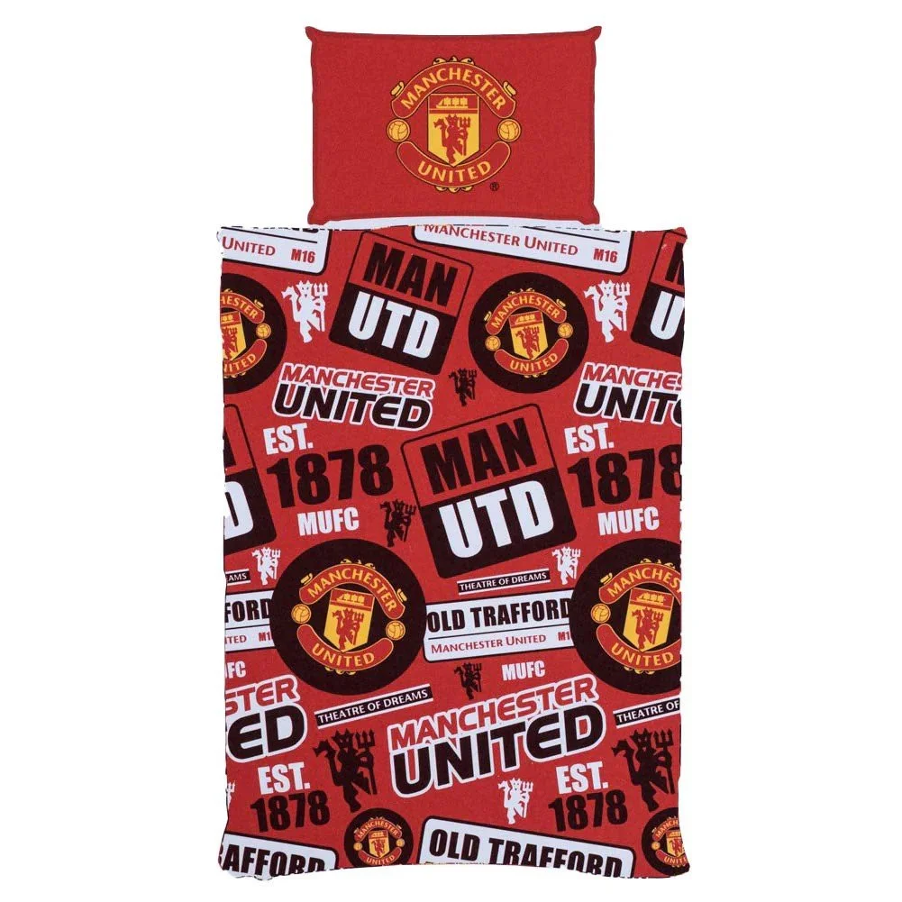 Manchester United FC Patch Single Duvet Set - £28.90