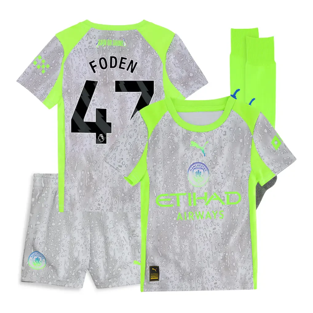Manchester City PUMA Third Minikit 2025-26 with Foden 47 Printing - £75.00