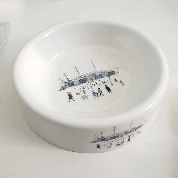 Bone China City of Manchester City Stadium Pet Bowl 14cm x 3.5cm - £24.99