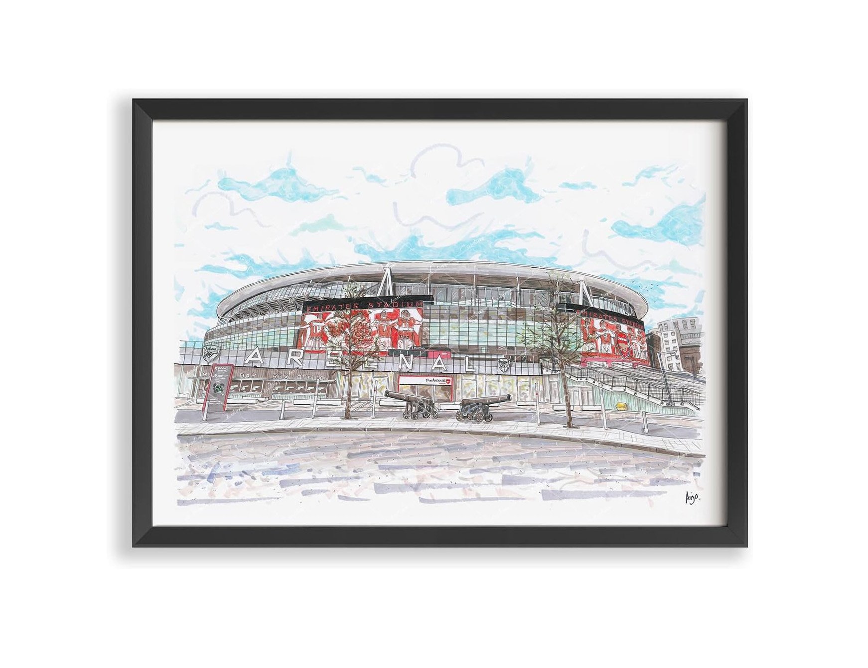 Arsenal FC Emirates Stadium Unframed A3 Print - £40.00