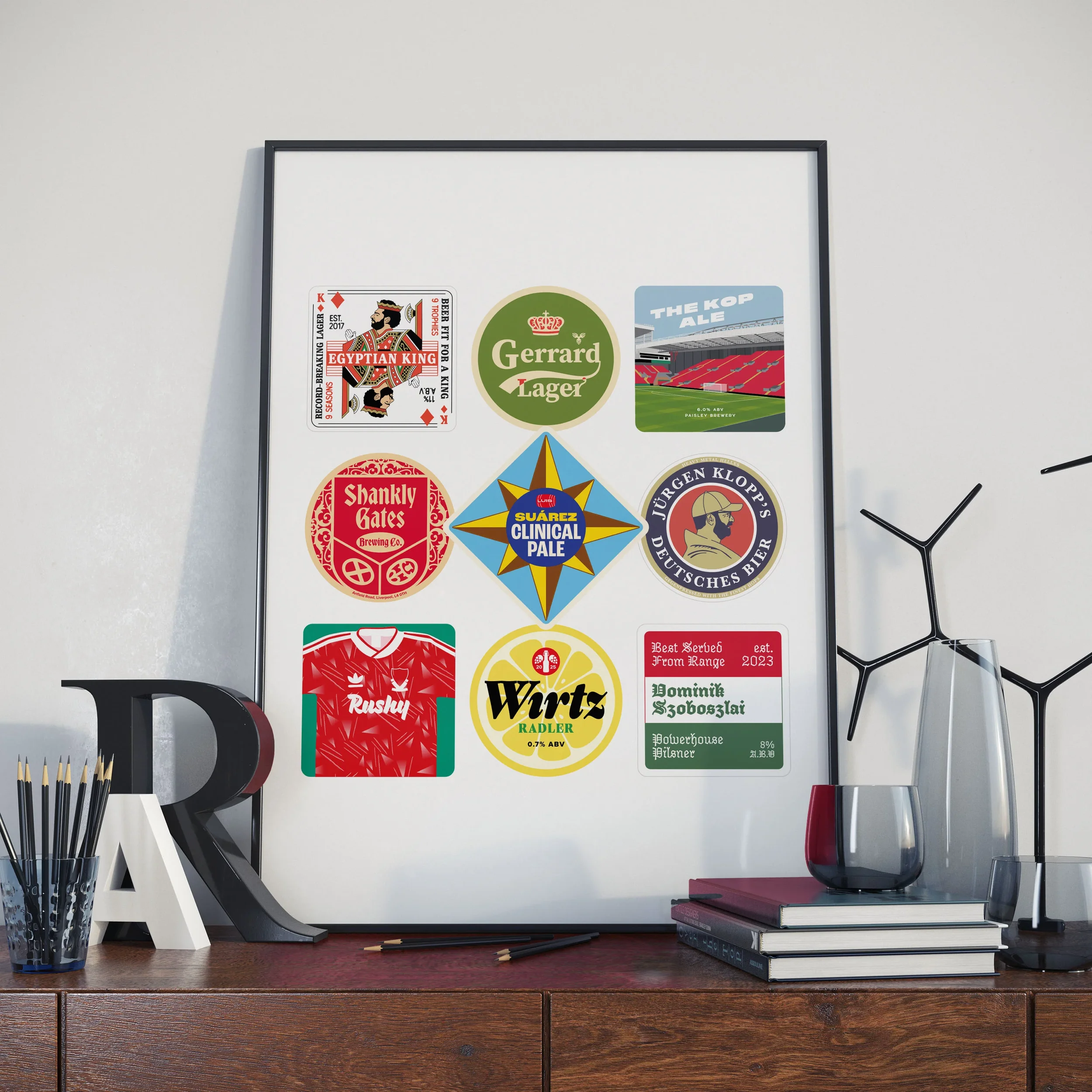 Liverpool Beer Mat Art A4 Framed Print 
 £45.00  